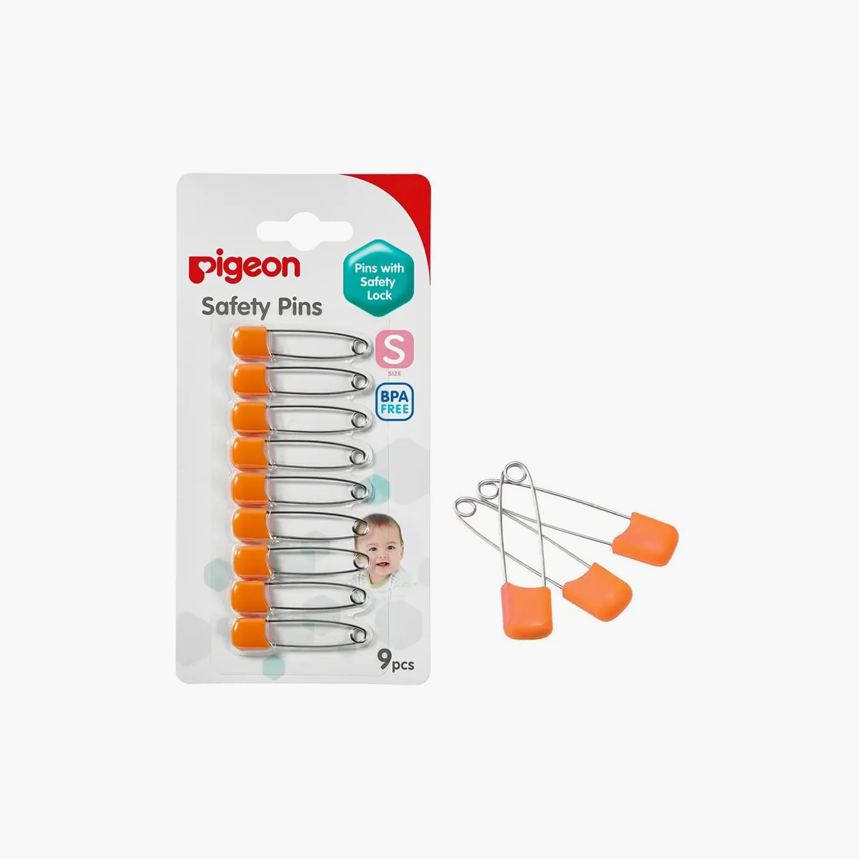 دبابيس أمان خالية من مادة BPA مكونة من 9 قطع من بيجون - صغيرة-baby-healthandsafety-babyproofing-image-1