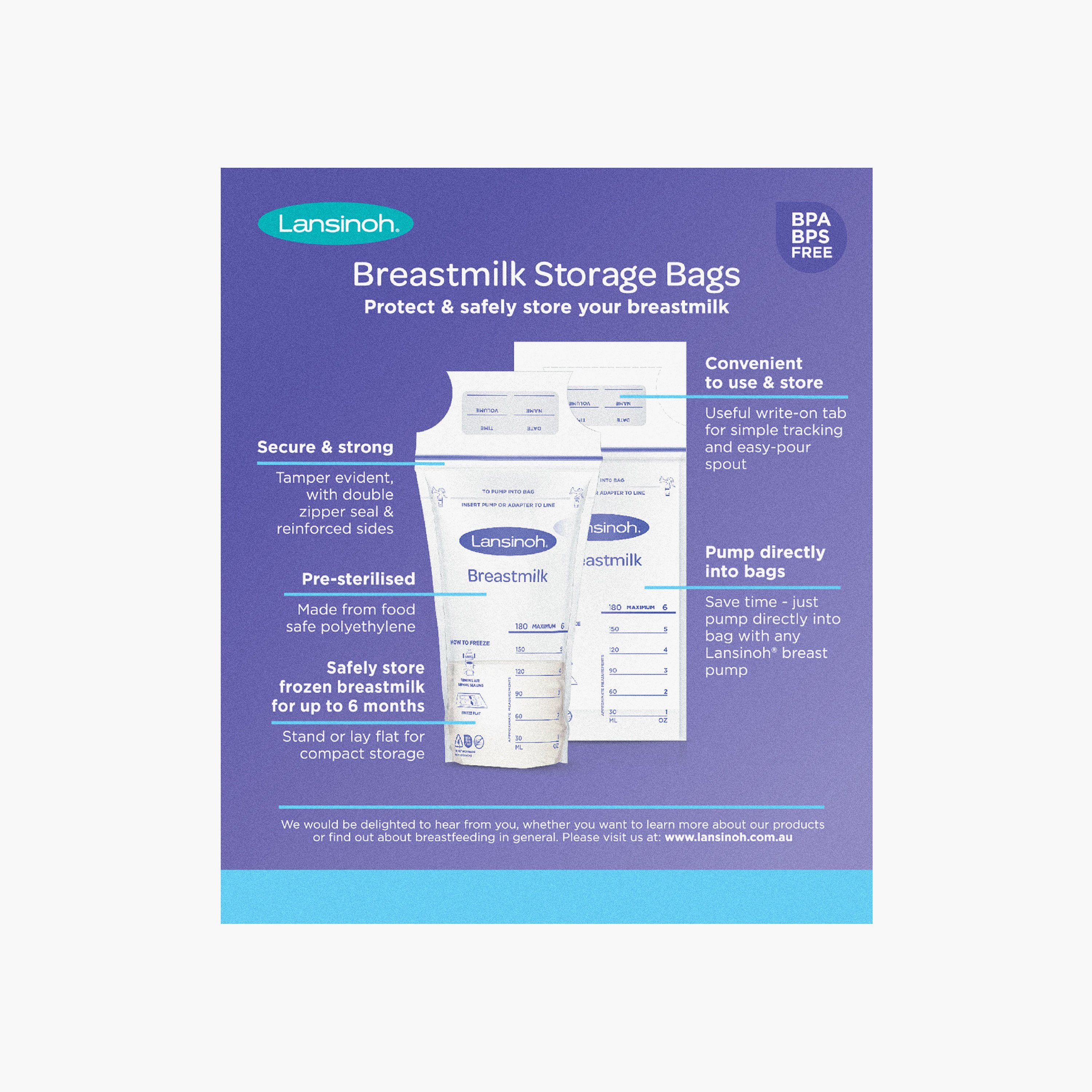Lansinoh 50-Piece BPA Free Breastmilk Storage Bags-baby-feeding-breastfeedingandcare-image-4
