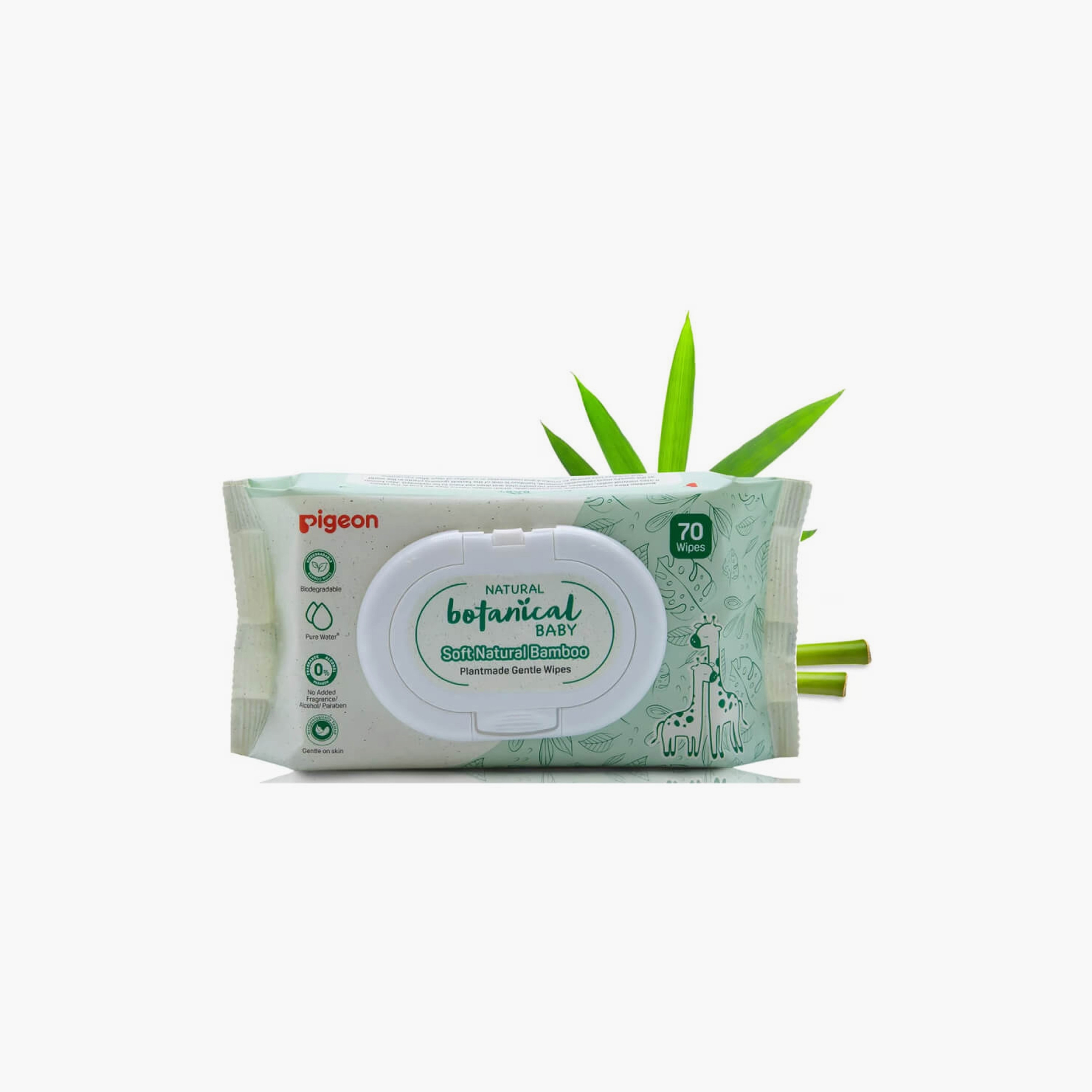 Pigeon 70-Sheets Natural Botanical Baby Wipes-baby-bathandcare-wipes-image-1