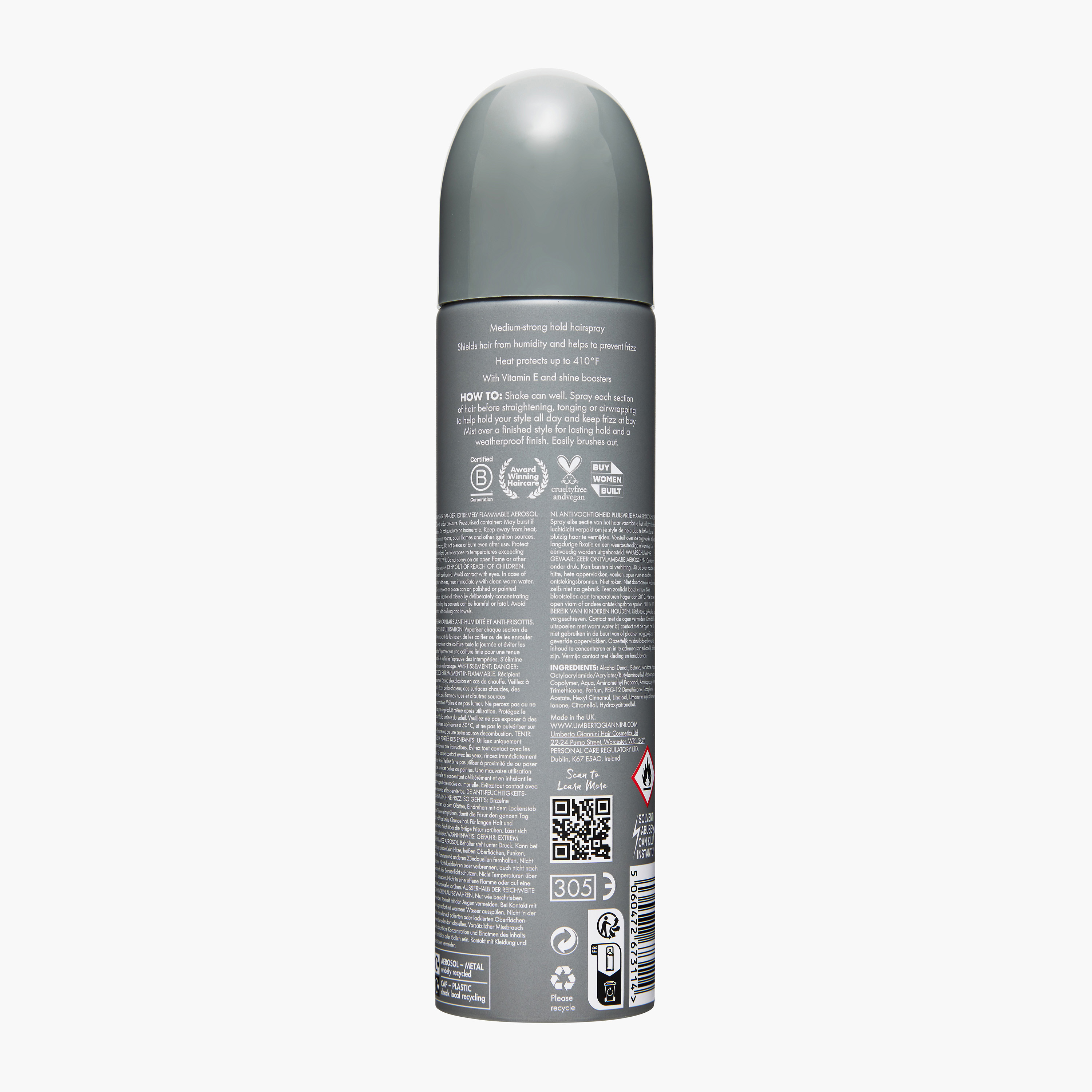 Umberto Giannini Weatherproof Hold Frizz-Free Hairspray - 200 ml-beautyandpersonalcare-hair-hairstyling-hairsprays-image-2