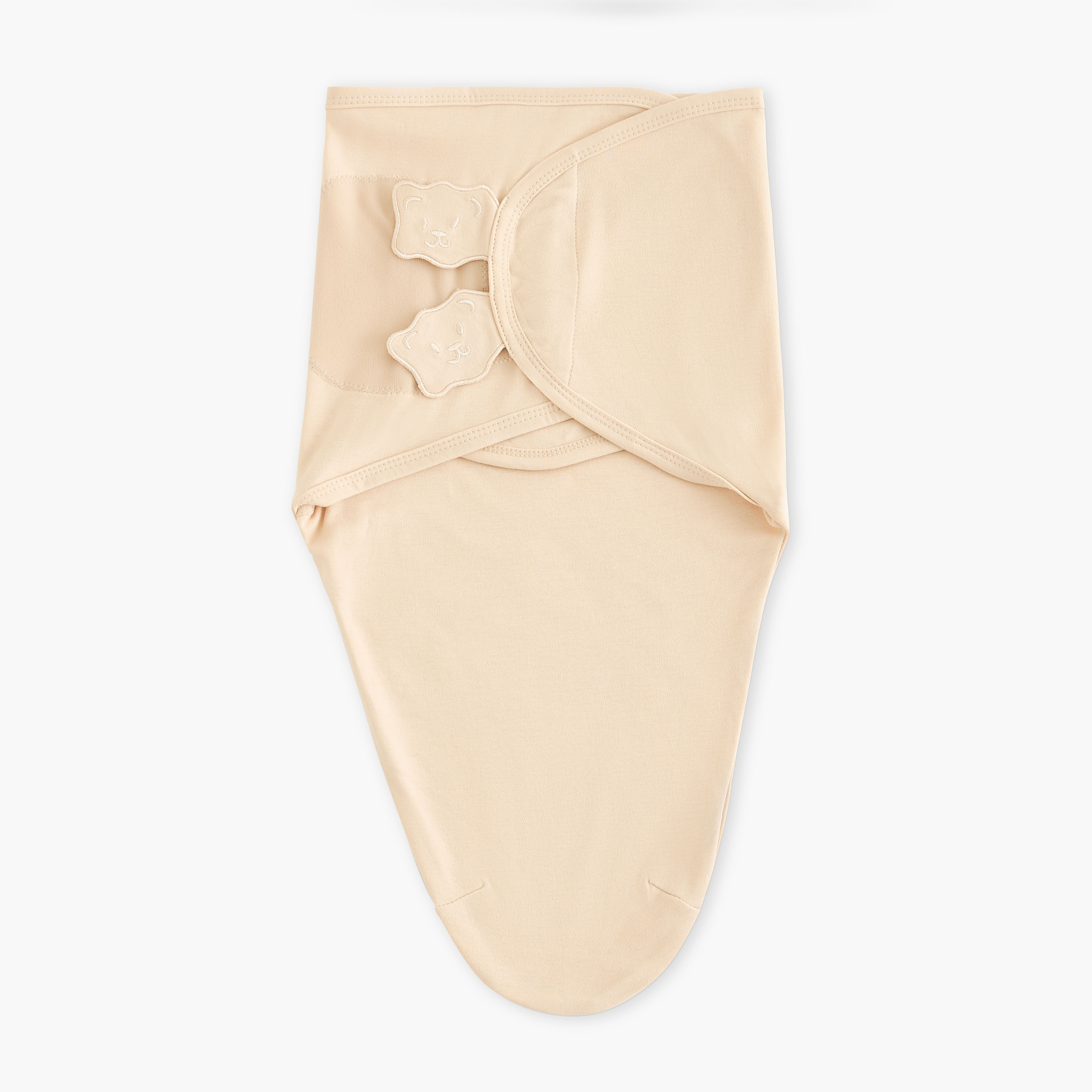 Juniors Embroidered Ear Applique Swaddle Wrap-baby-nursery-blanketsandswaddles-swaddlesandsleepingbags-image-1