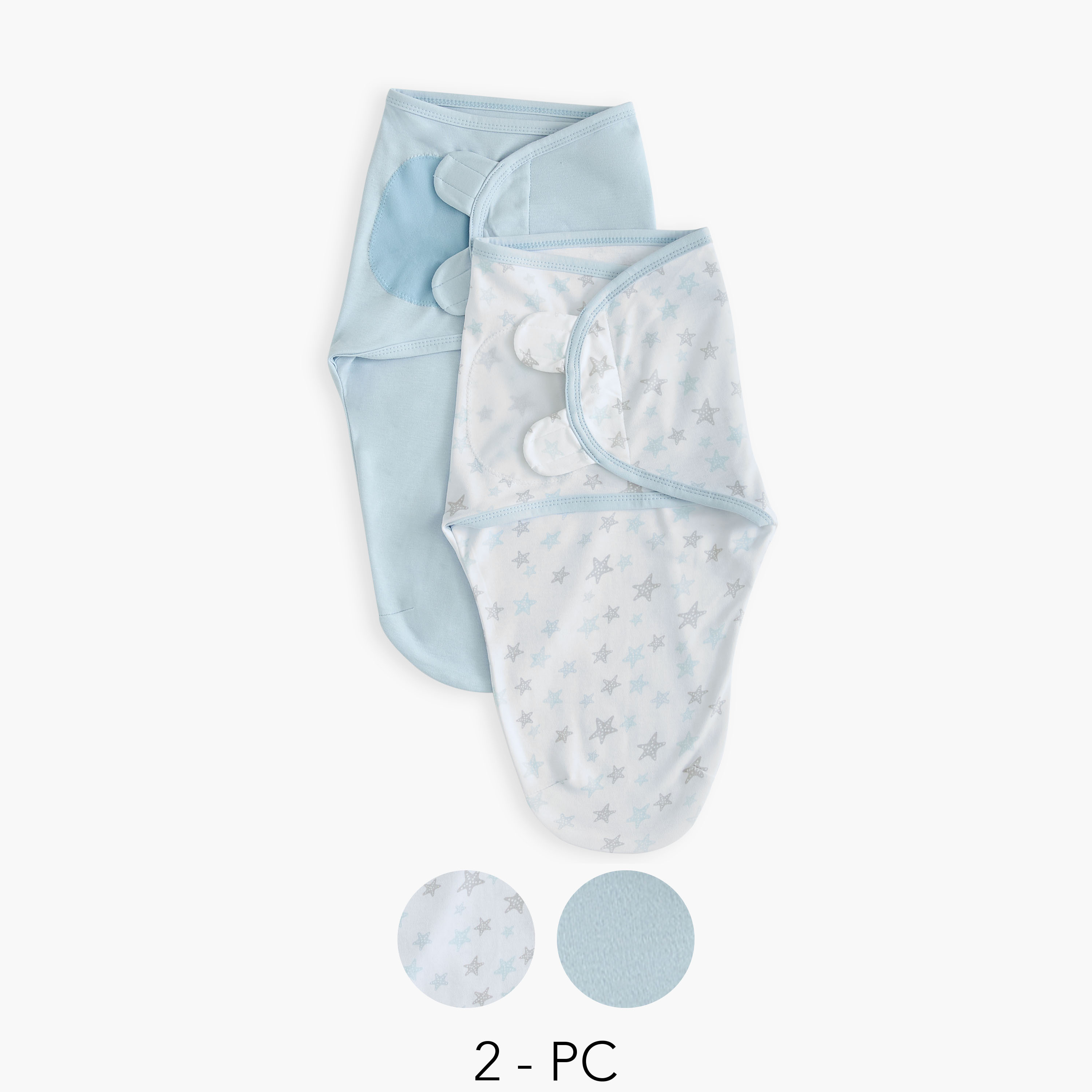 Juniors Assorted Swaddle Wrap with Ear Applique - Set of 2-baby-nursery-blanketsandswaddles-swaddlesandsleepingbags-image-1