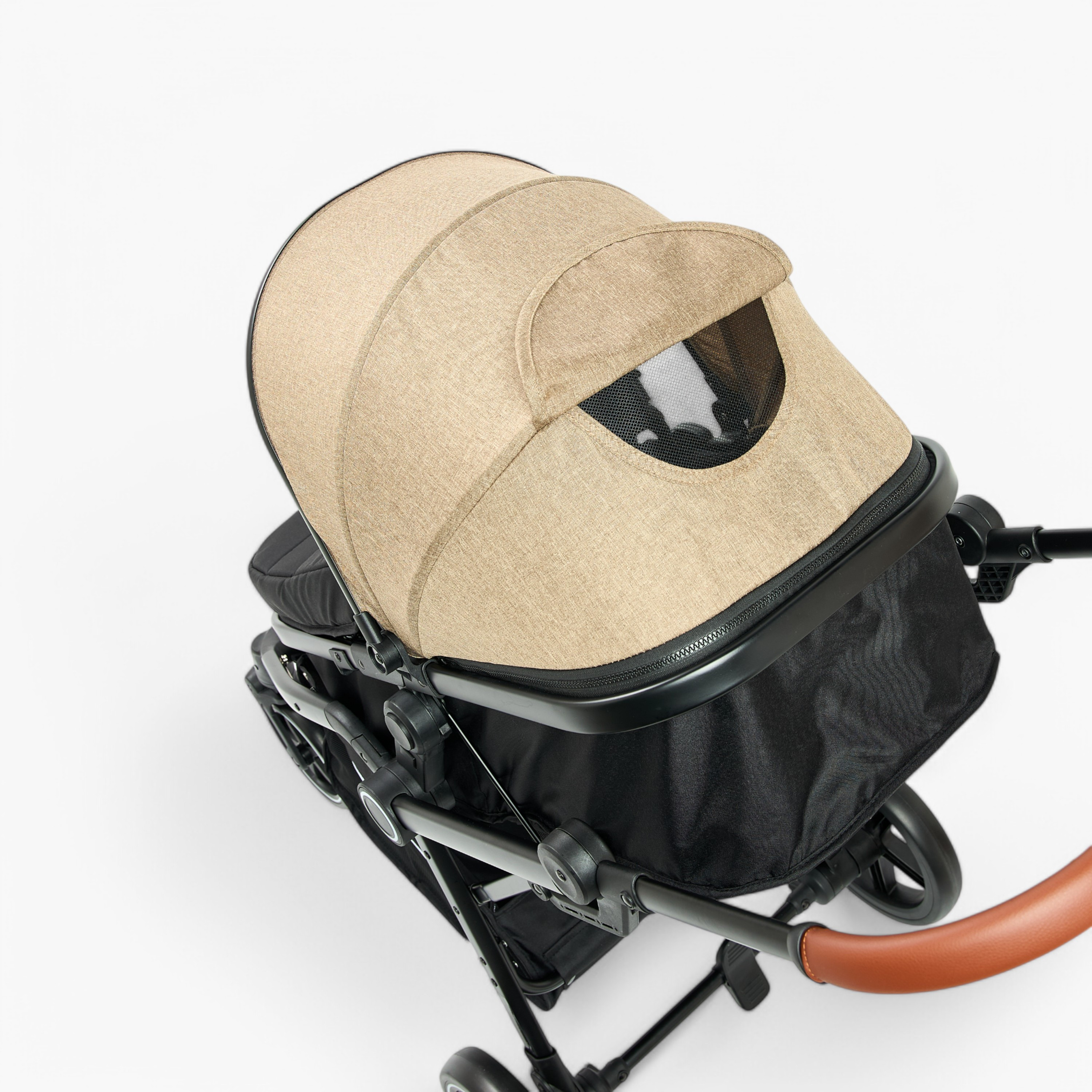 عربة أطفال ماك كاملة الحجم بنظام طي بضغطة زر وإطار ألومنيوم وقفل للعجلات من جيجلز-baby-gear-strollersandprams-strollers-image-3