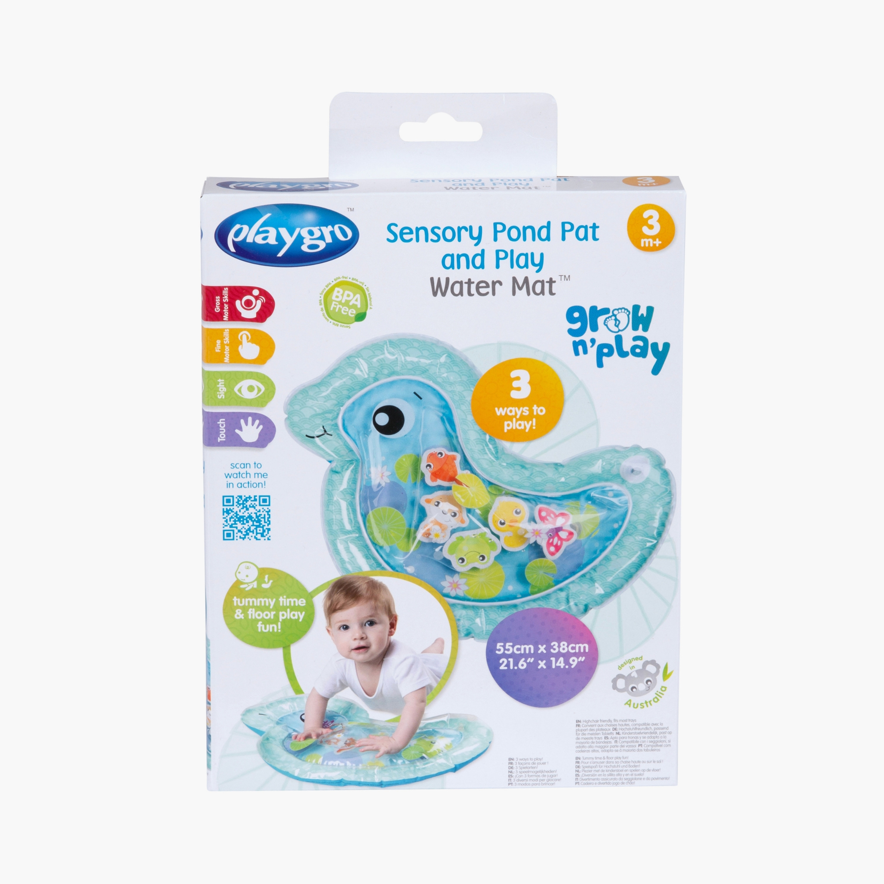 سجادة اللعب المائية البركة الحسية بات اند بلاي من بلايجرو-baby-infantactivity-playpensandplaymats-image-4