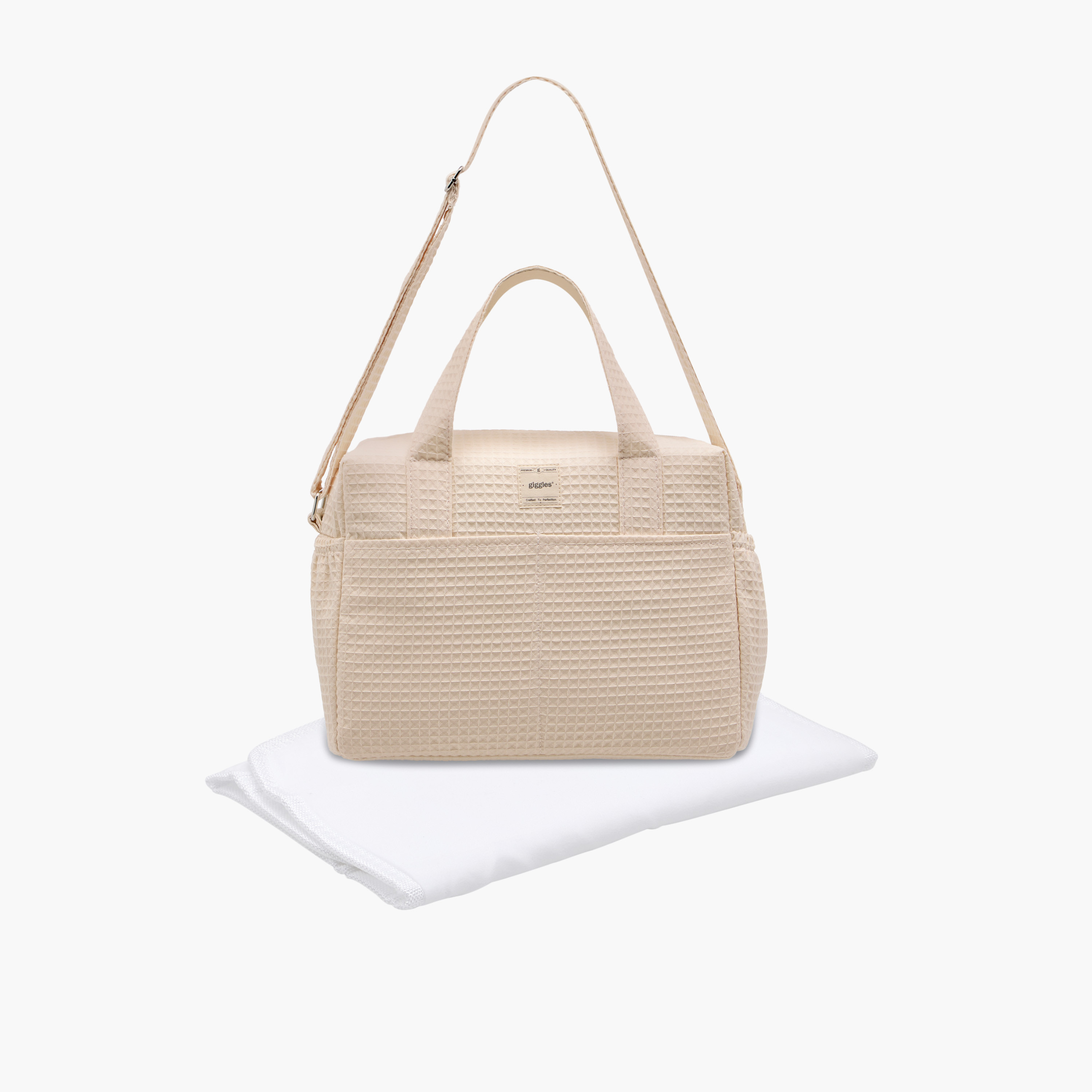 Giggles Pique Textured Diaper Bag with Zip Closure-baby-diapering-diaperbags-image-3