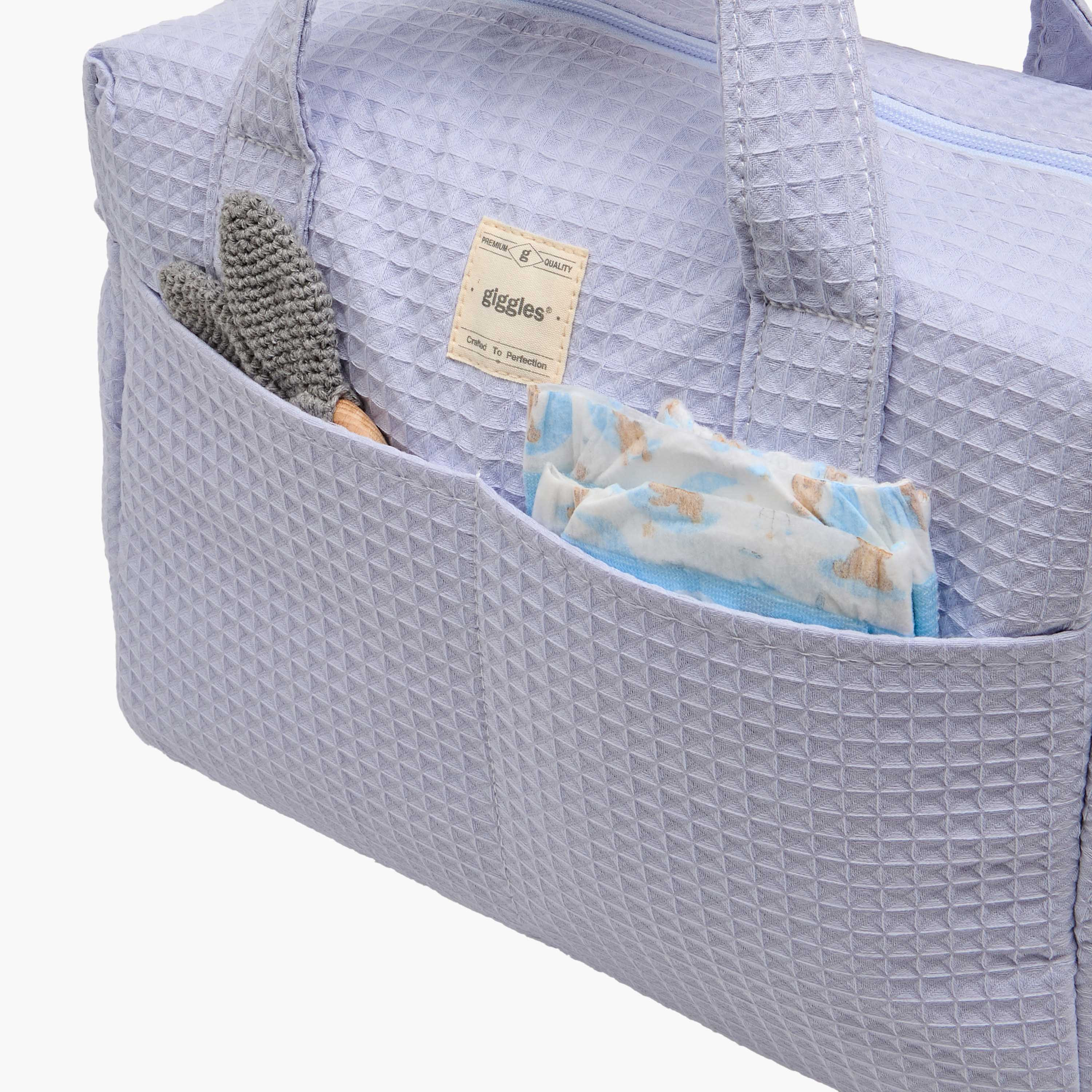 Giggles Pique Textured Diaper Bag with Zip Closure-baby-diapering-diaperbags-image-10