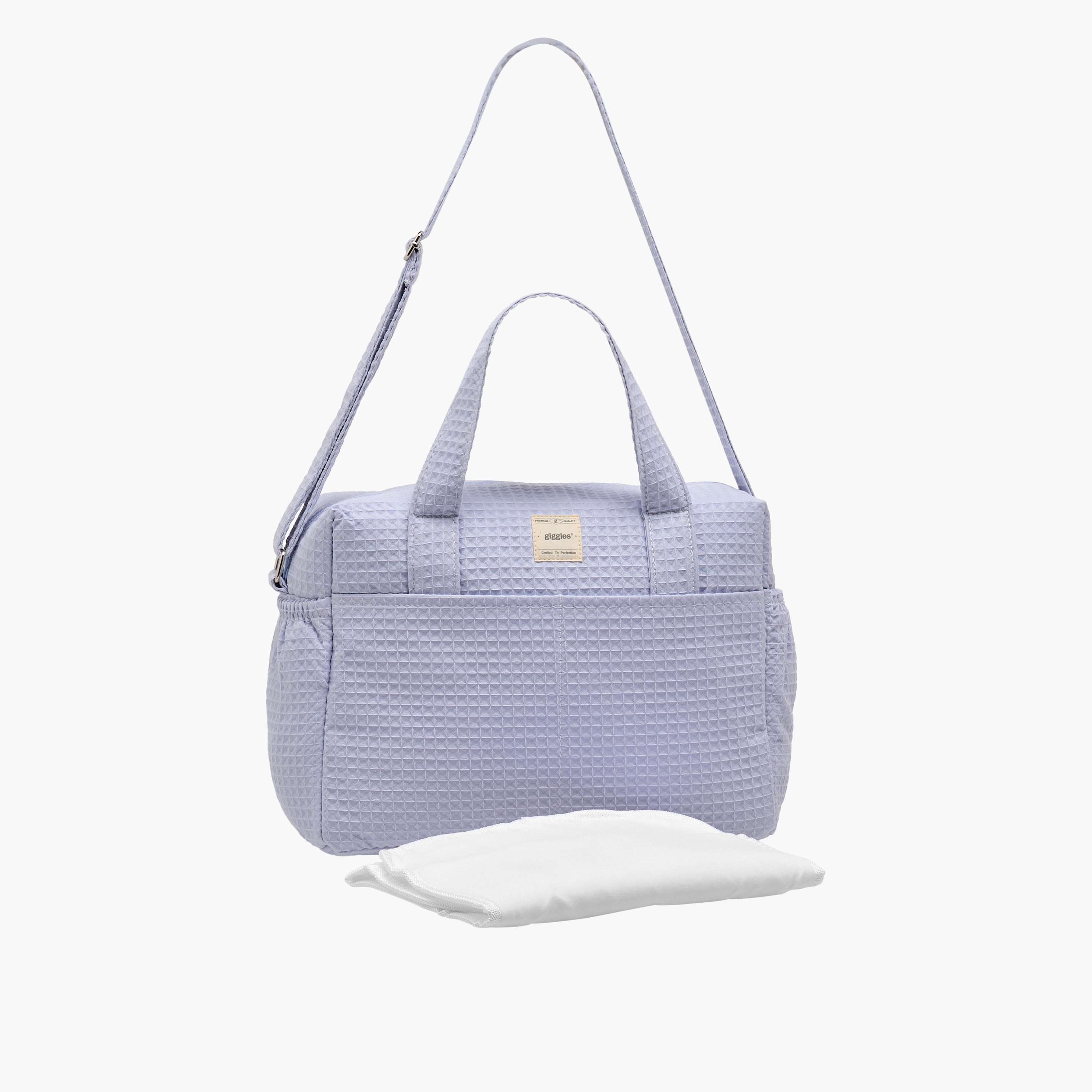 Giggles Pique Textured Diaper Bag with Zip Closure-baby-diapering-diaperbags-image-3