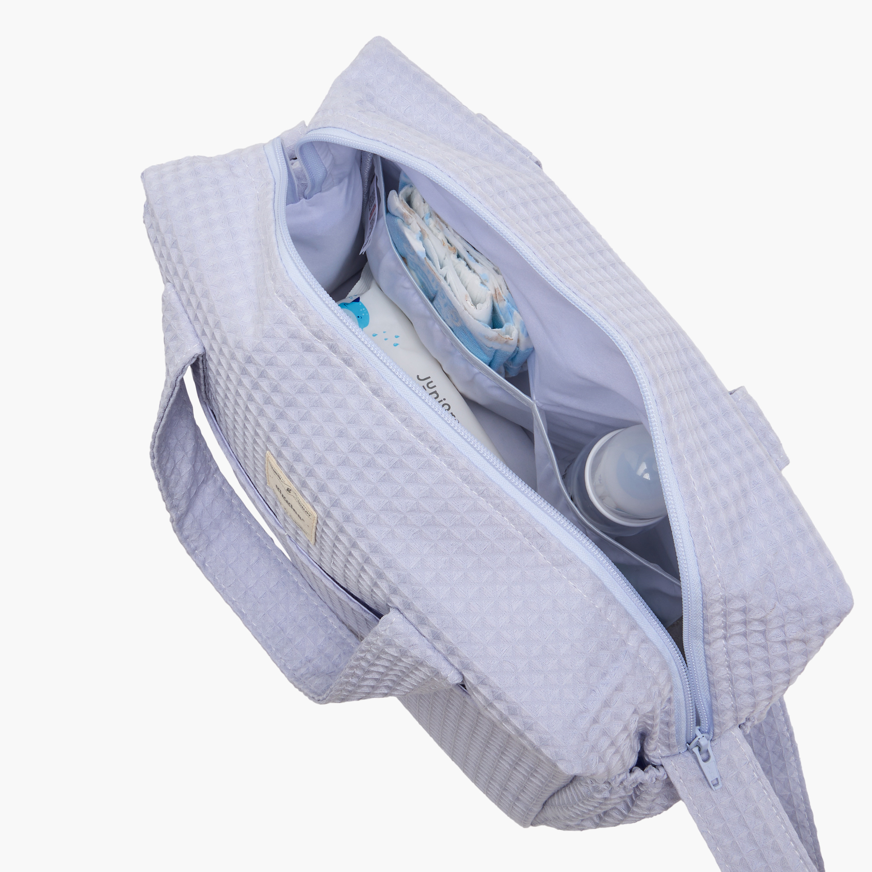 Giggles Pique Textured Diaper Bag with Zip Closure-baby-diapering-diaperbags-image-6