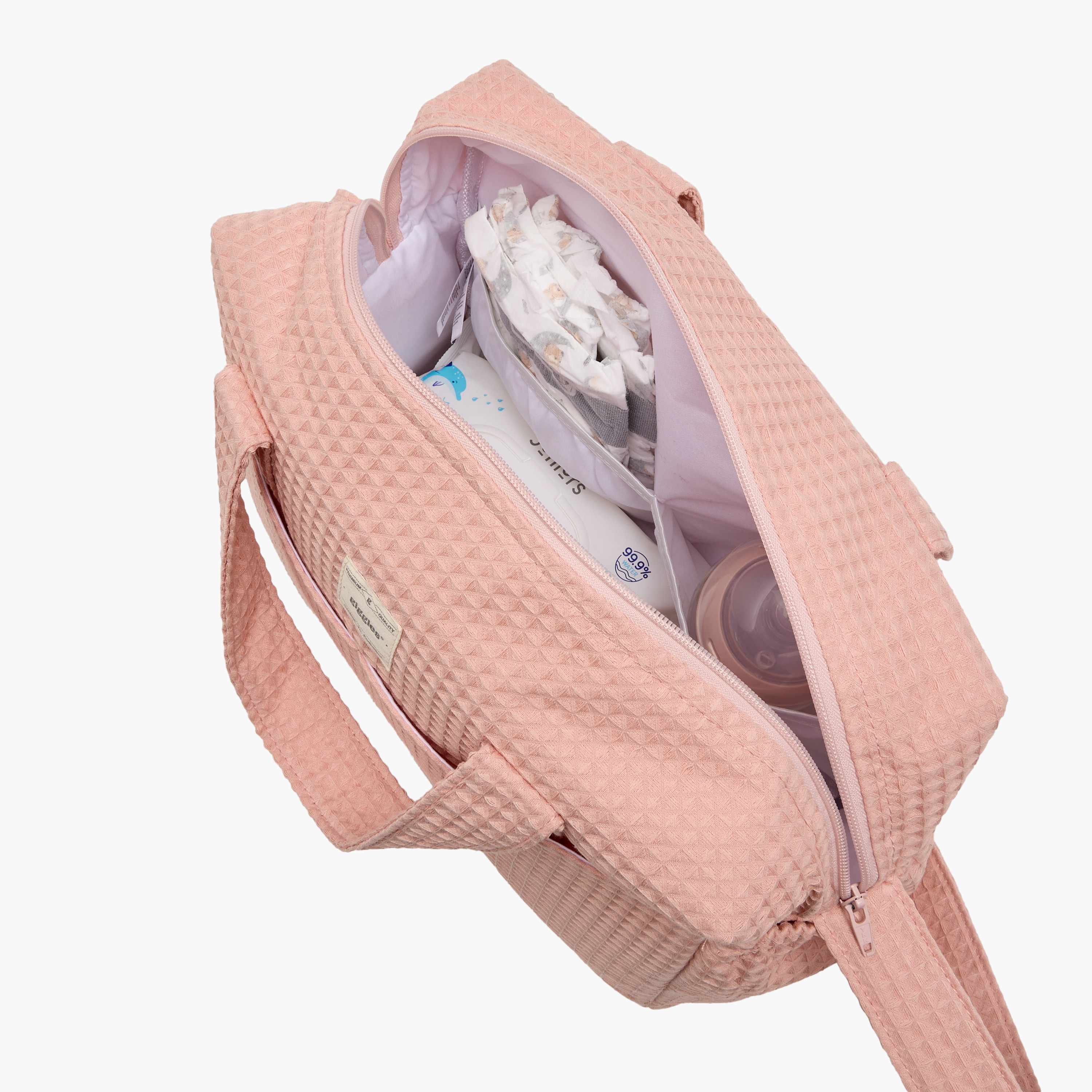 Giggles Pique Textured Diaper Bag with Zip Closure-baby-diapering-diaperbags-image-10