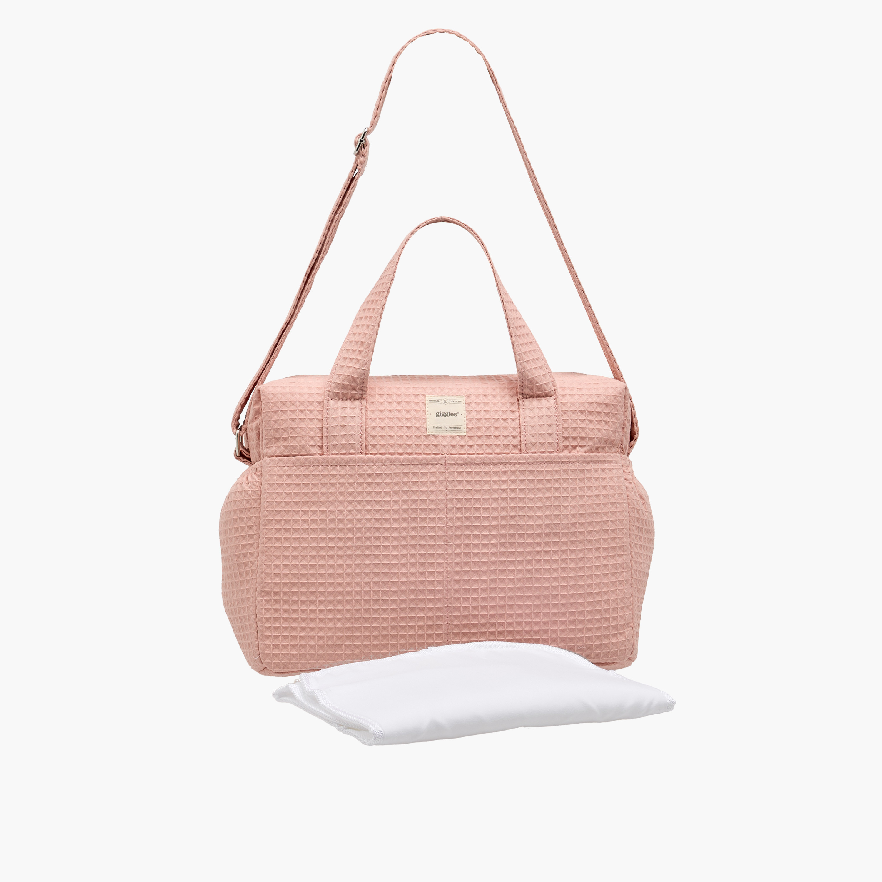 Giggles Pique Textured Diaper Bag with Zip Closure-baby-diapering-diaperbags-image-3