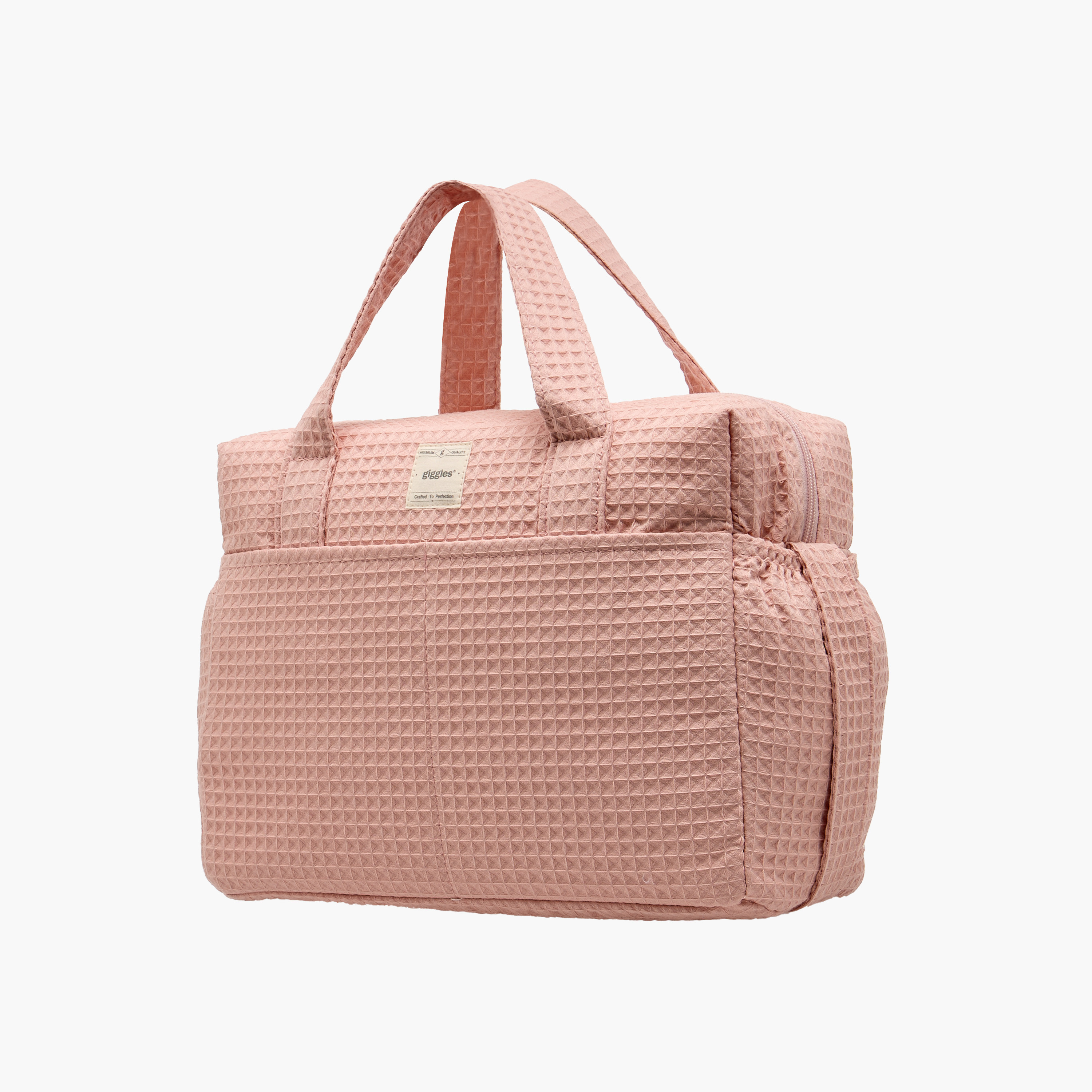 Giggles Pique Textured Diaper Bag with Zip Closure-baby-diapering-diaperbags-image-4