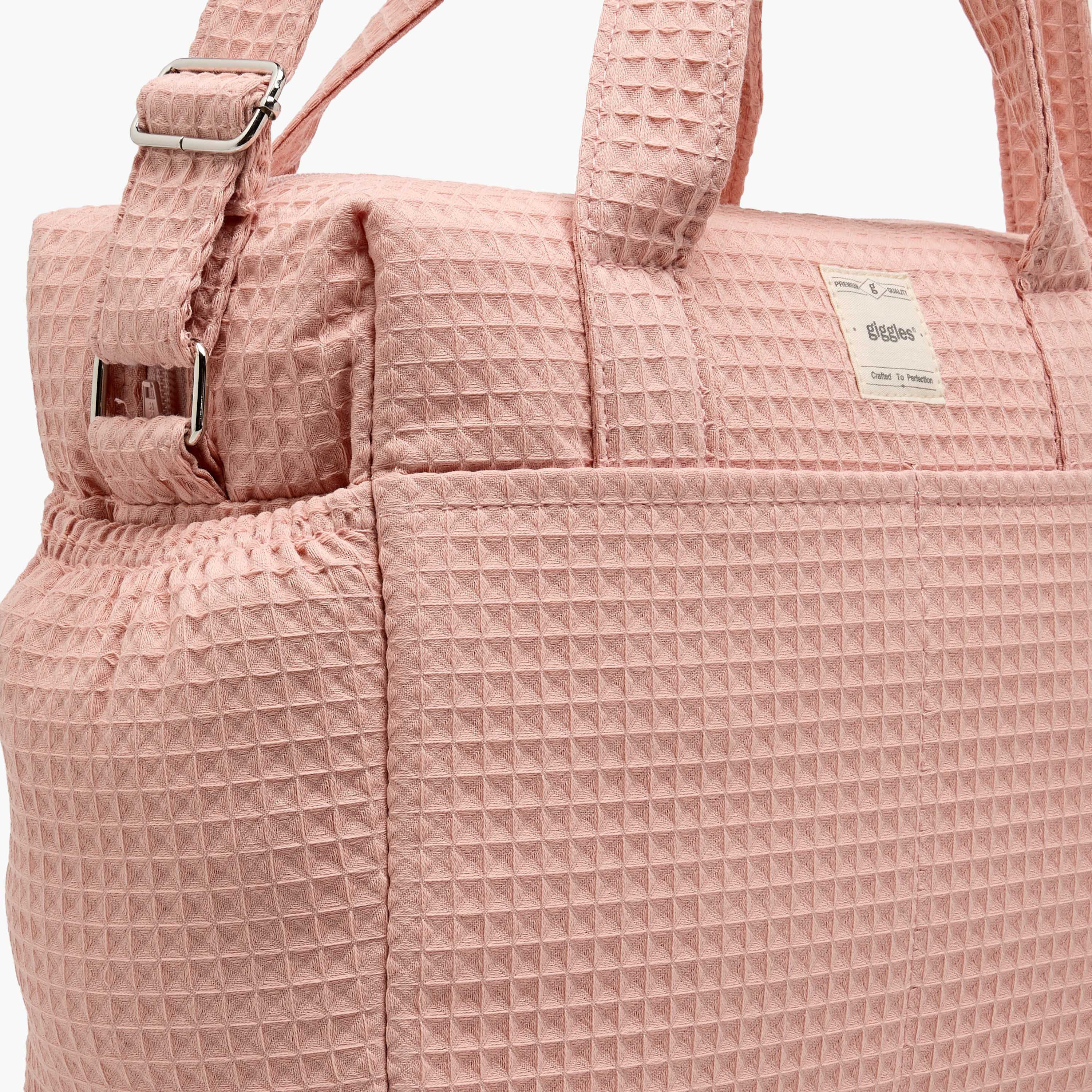 Giggles Pique Textured Diaper Bag with Zip Closure-baby-diapering-diaperbags-image-7