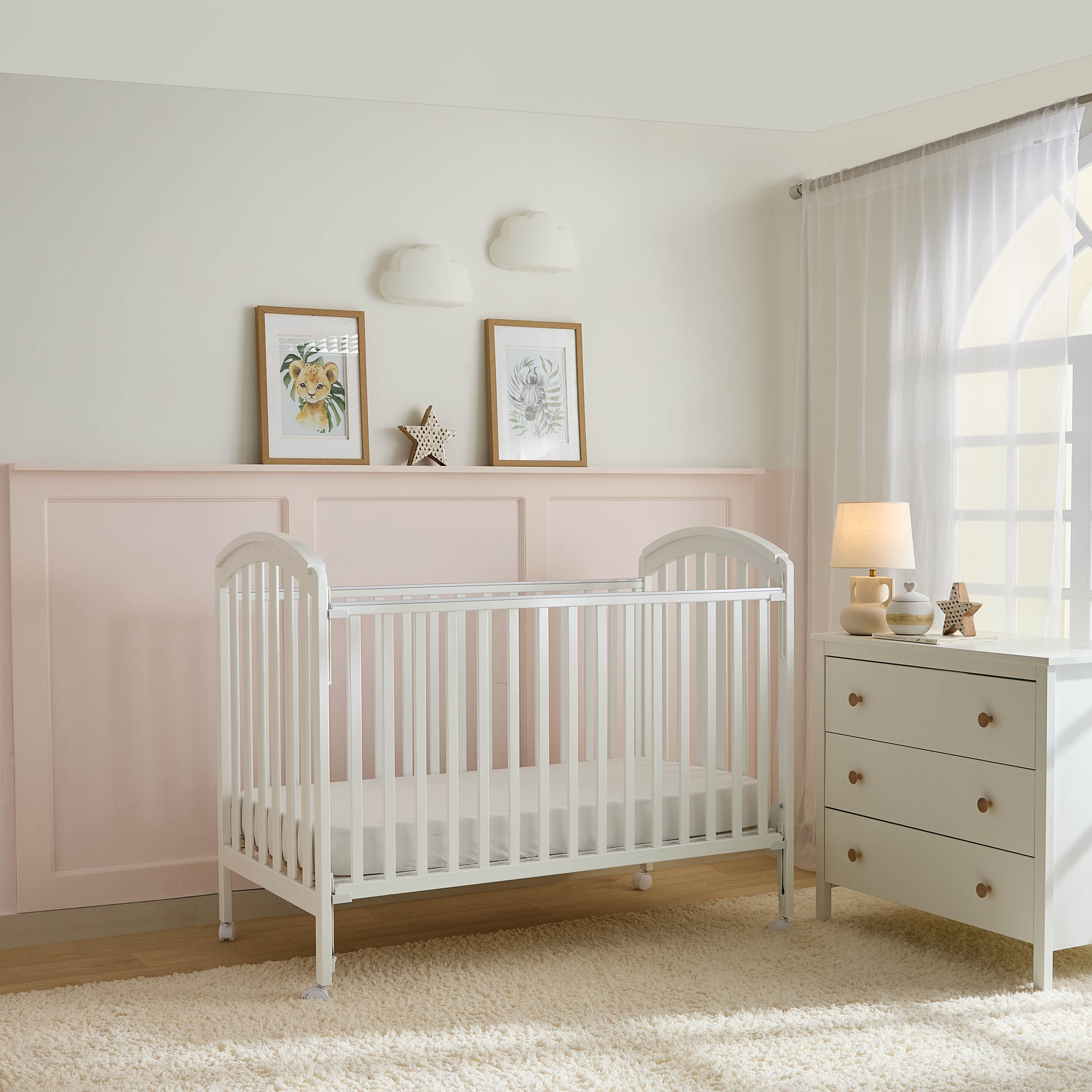 Juniors Capri Crib with Adjustable Height and Side Rails (Up to 3 years)-baby-nursery-furniture-cribsandbeds-babycribs-image-1