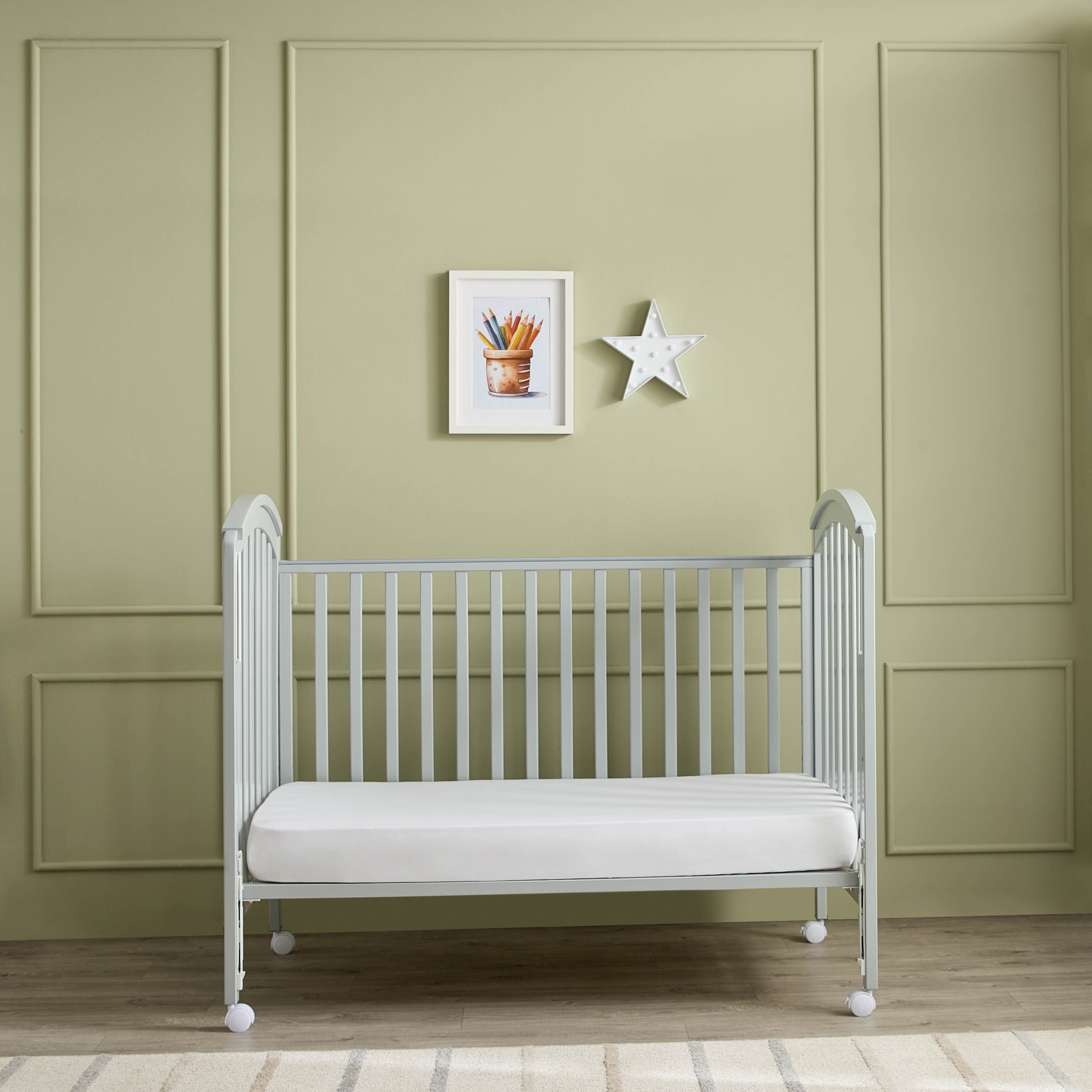 Juniors Capri Crib with Adjustable Height and Side Rails (Up to 3 years)-baby-nursery-furniture-cribsandbeds-babycribs-image-5