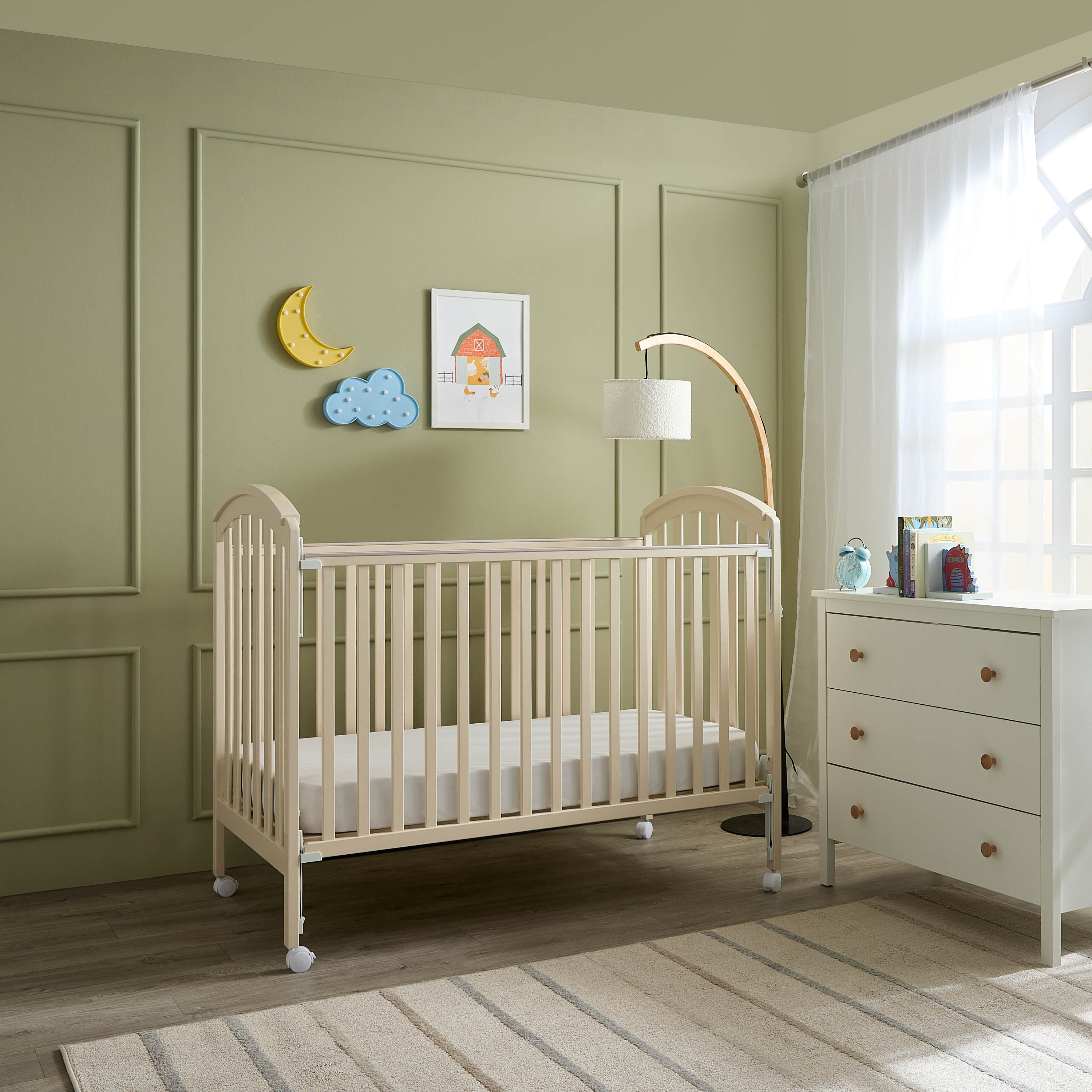Juniors Capri Crib with Adjustable Height and Side Rails (Up to 3 years)-baby-nursery-furniture-cribsandbeds-babycribs-image-1