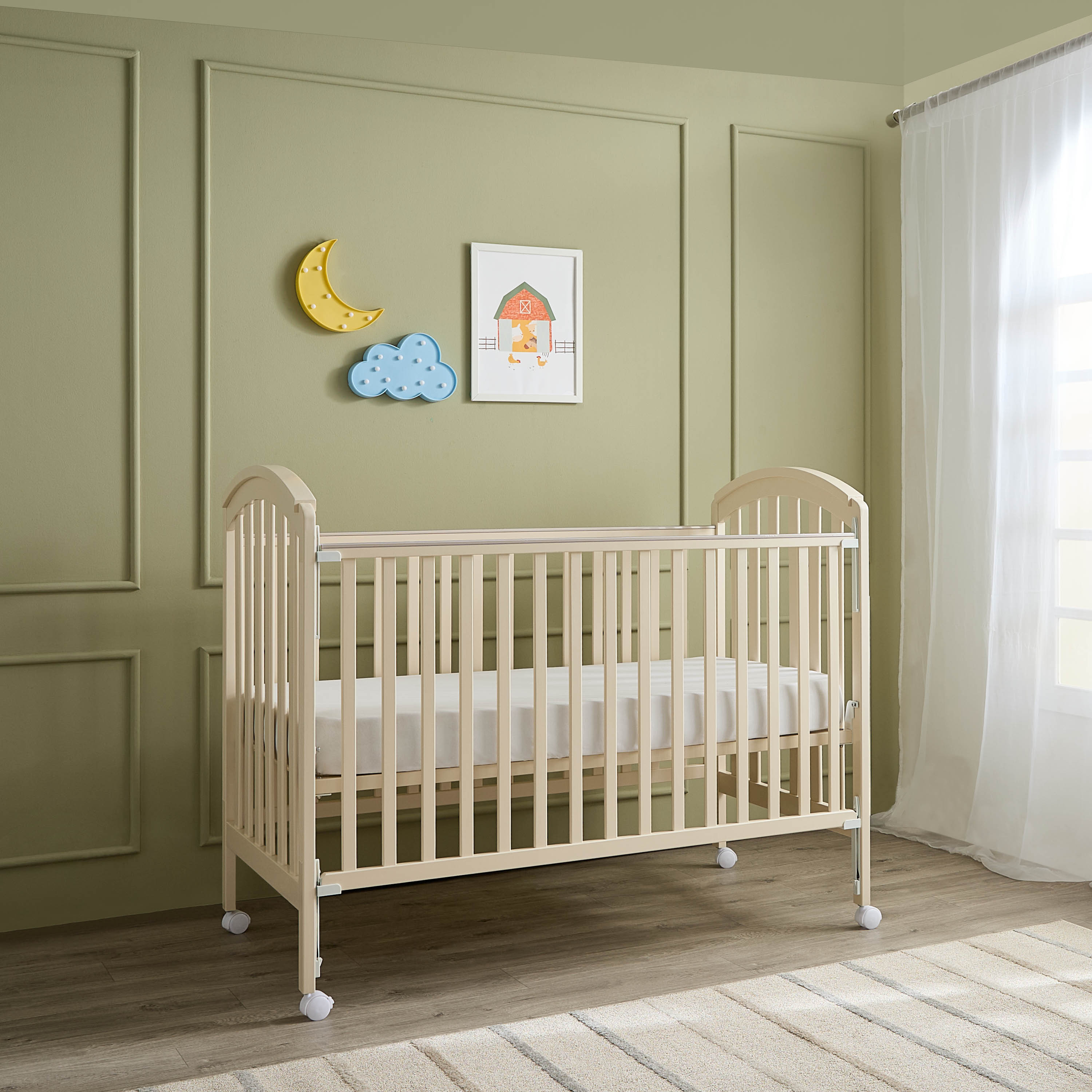 Juniors Capri Crib with Adjustable Height and Side Rails (Up to 3 years)-baby-nursery-furniture-cribsandbeds-babycribs-image-4