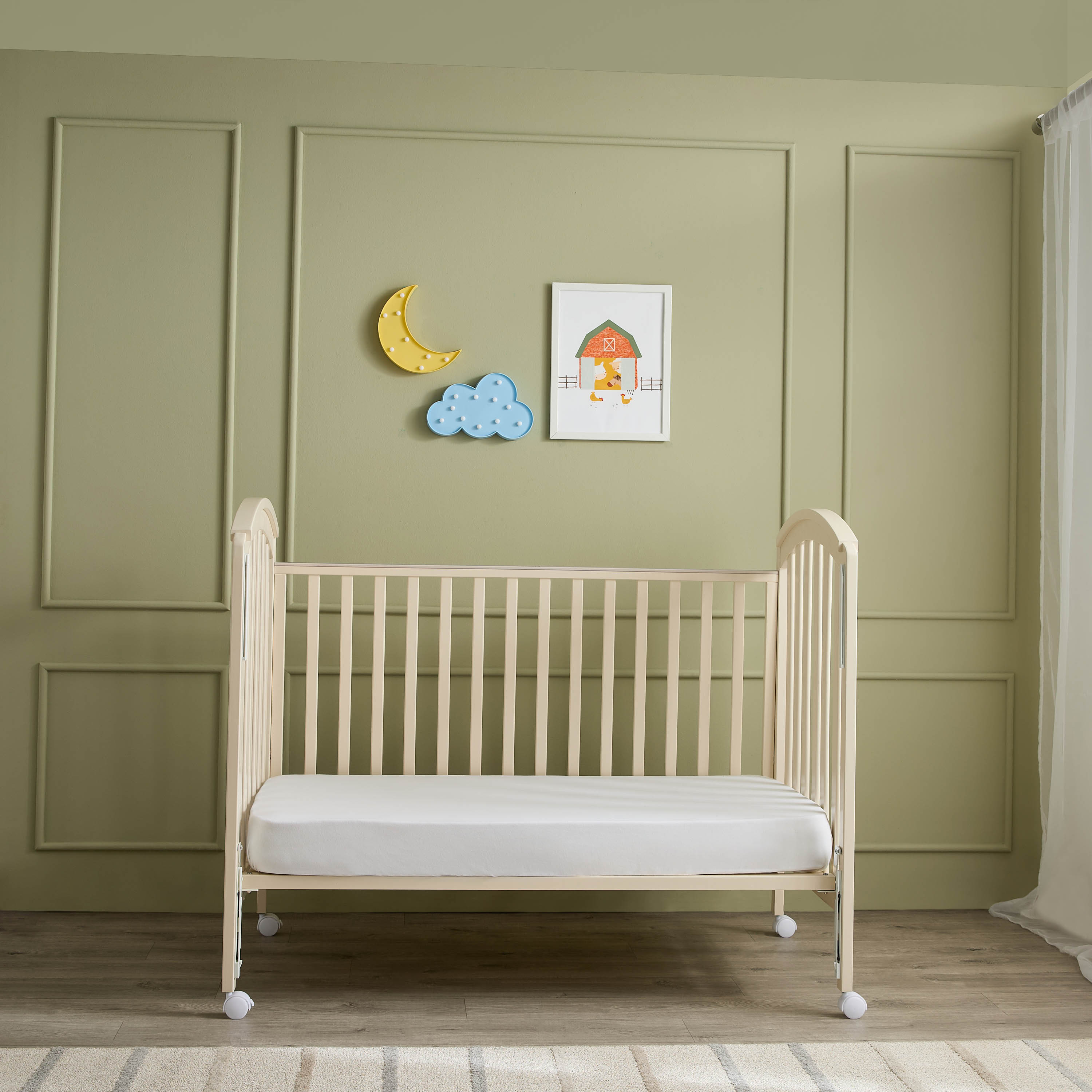 Juniors Capri Crib with Adjustable Height and Side Rails (Up to 3 years)-baby-nursery-furniture-cribsandbeds-babycribs-image-5