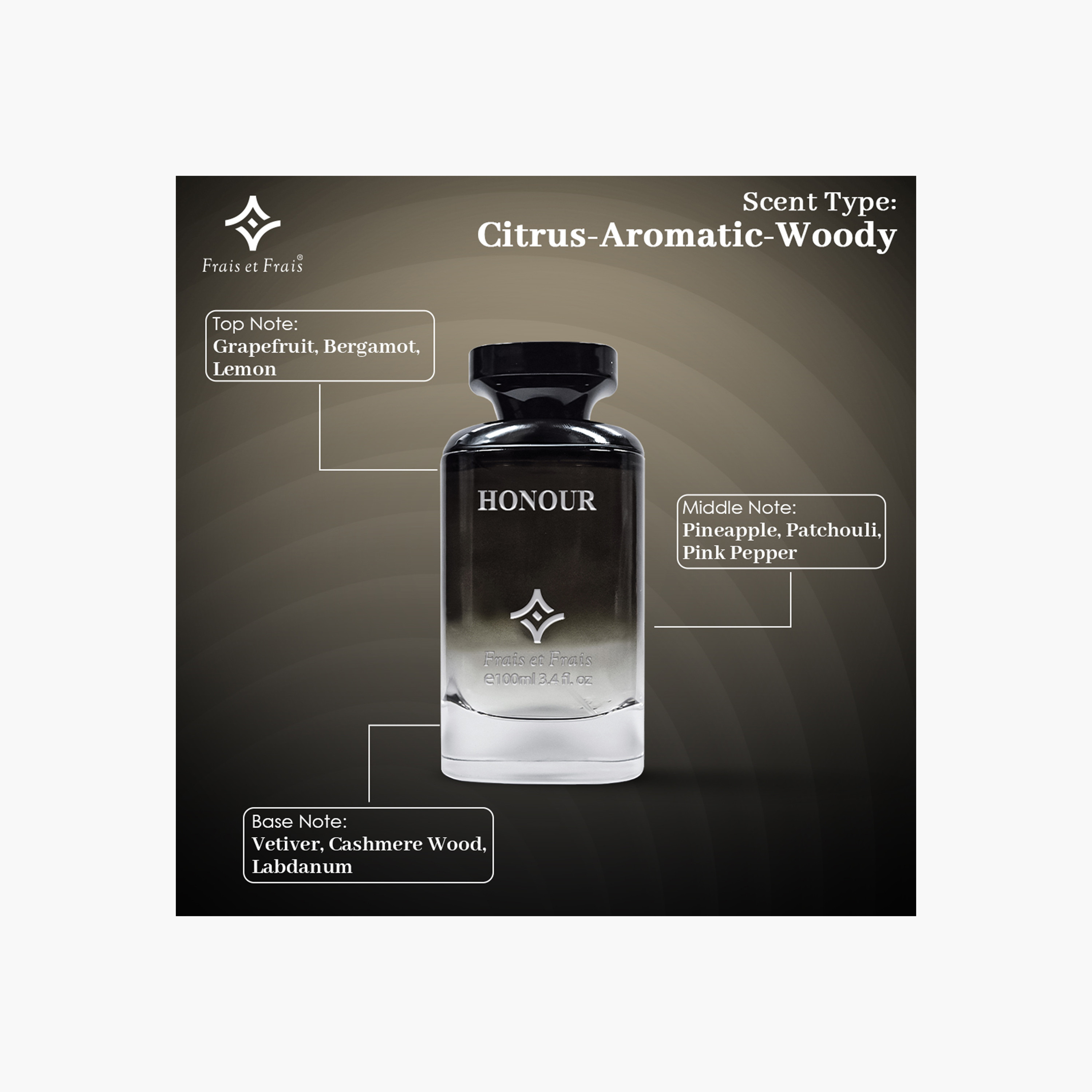 Frais Et Frais Honour Eau de Parfum for Men - 100 ml-beautyandpersonalcare-fragrance-men-image-4