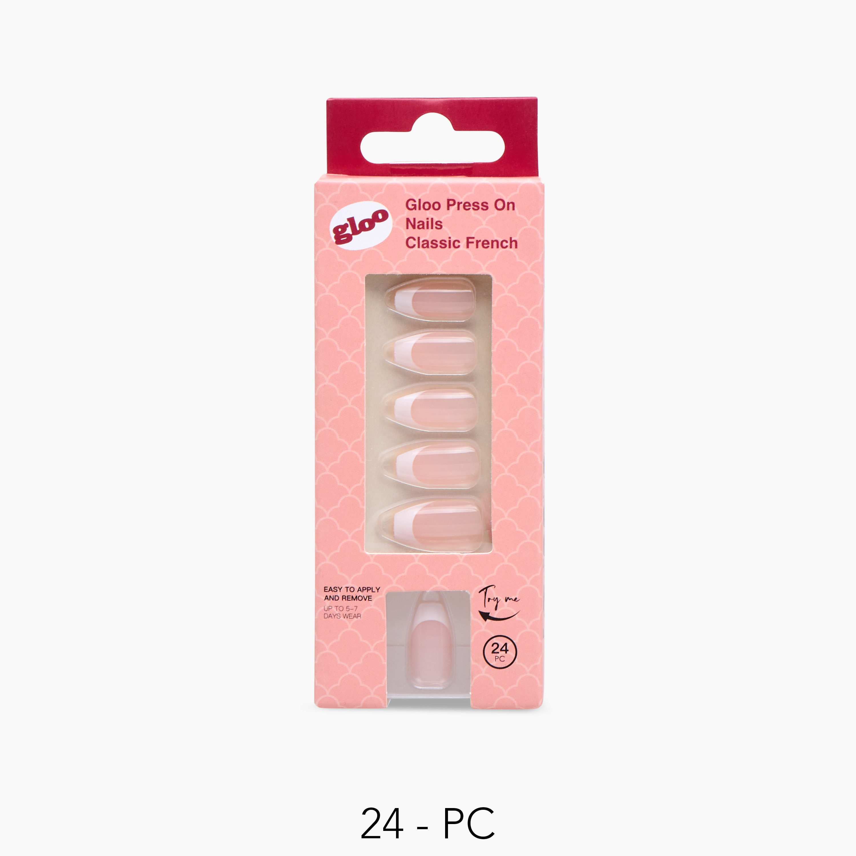 GLOO Press On Manicure Classic French-beautyandpersonalcare-makeup-nails-artificialnails-image-1