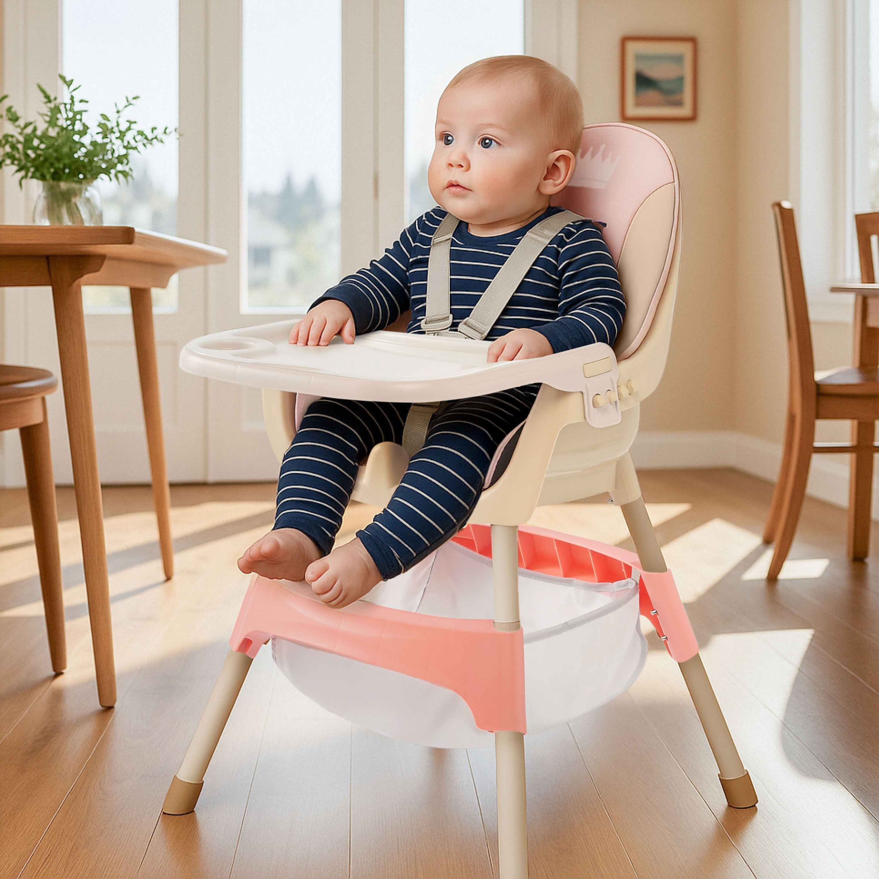 Little Bloomers Finn 2-in-1 Convertible Baby Highchair with Removable Tray-baby-feeding-highchairsandboosters-image-2