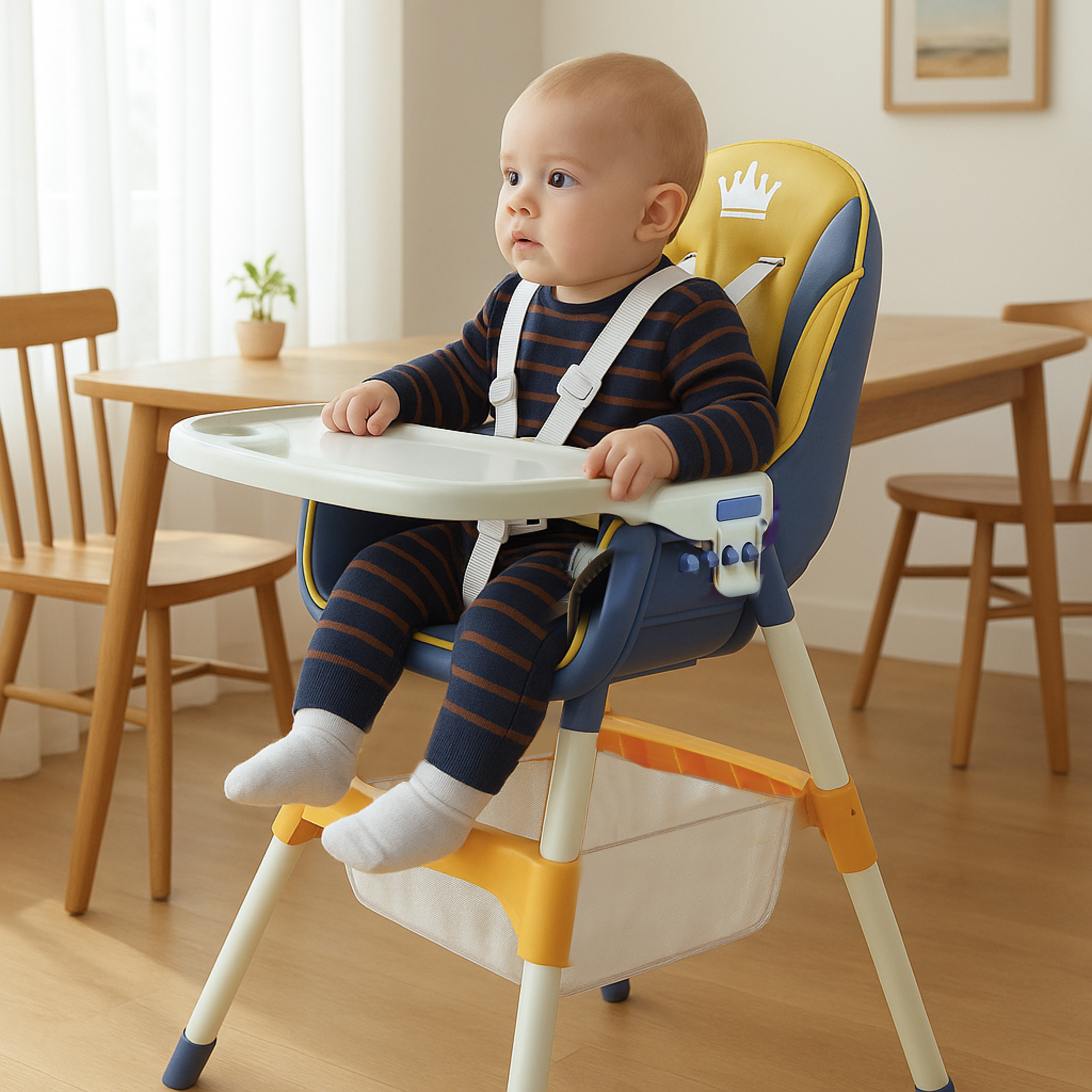 Little Bloomers Finn 2-in-1 Convertible Baby Highchair with Removable Tray-baby-feeding-highchairsandboosters-image-2