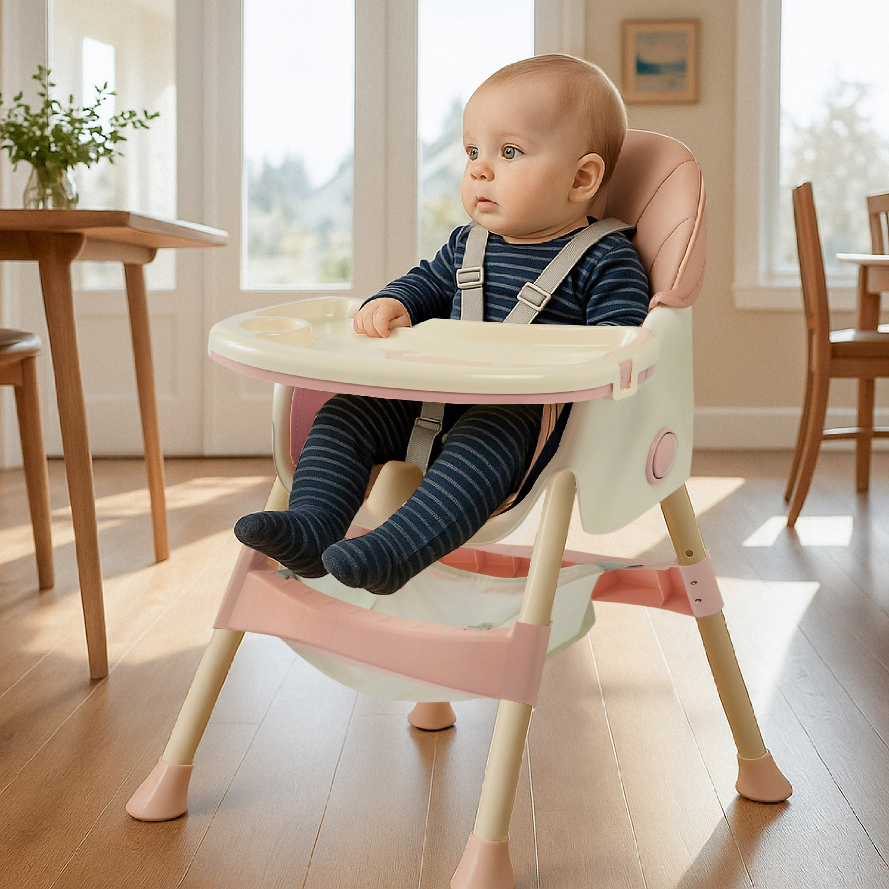 Little Bloomers Scott 3-in-1 Convertible Baby Highchair with Removable Tray-baby-feeding-highchairsandboosters-image-2