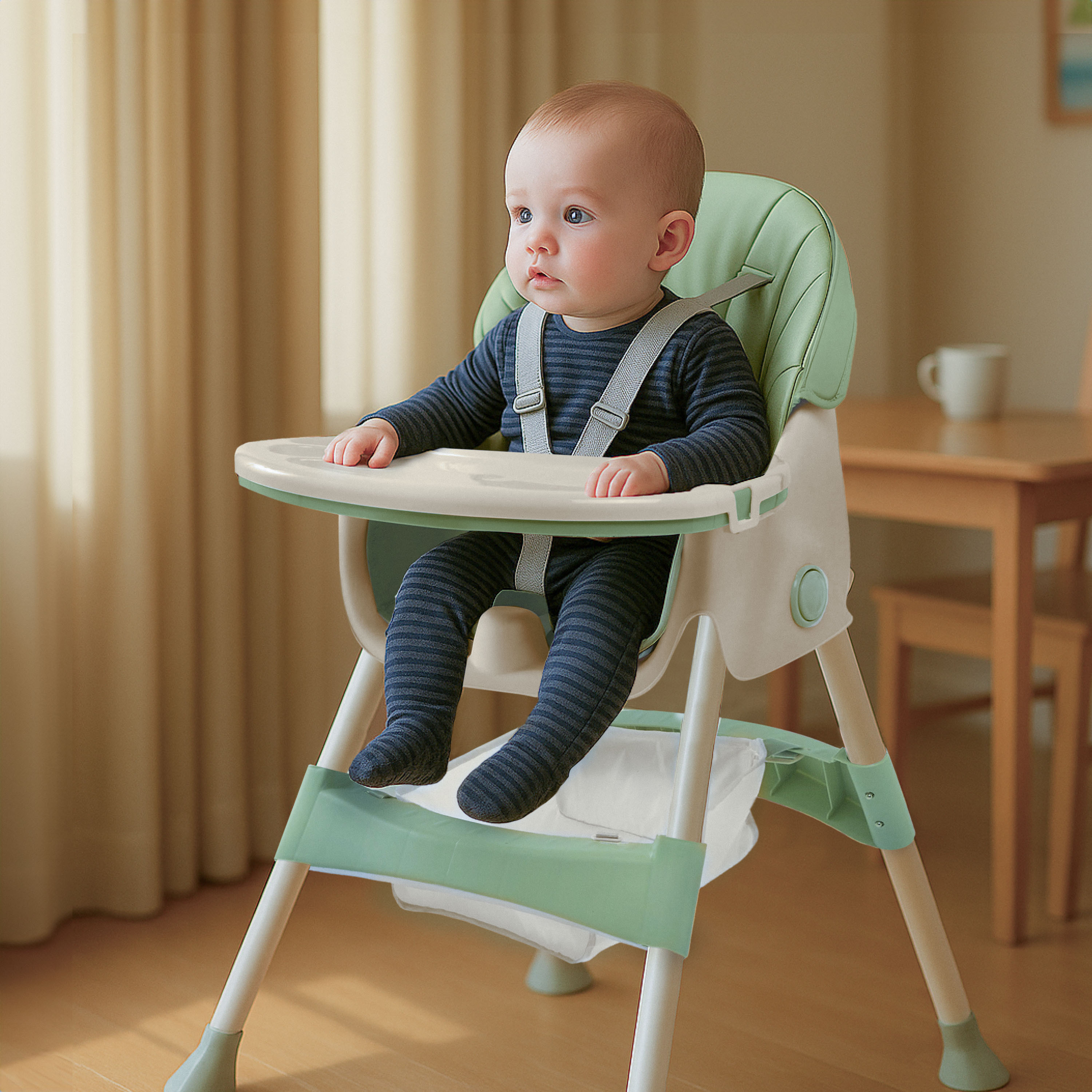 Little Bloomers Scott 3-in-1 Convertible Baby Highchair with Removable Tray-baby-feeding-highchairsandboosters-image-2