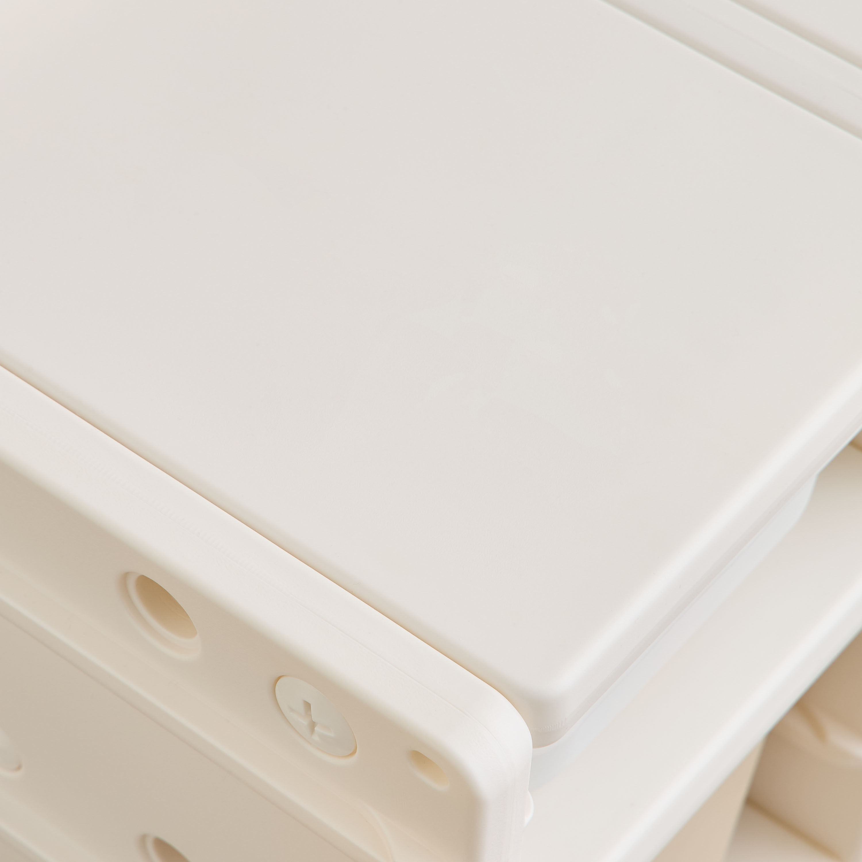 Little Bloomers 2-Rows Toy Storage Side Cabinet with Storage Baskets & Cover - White & Camel-baby-nursery-furniture-wardrobesandstorage-image-4