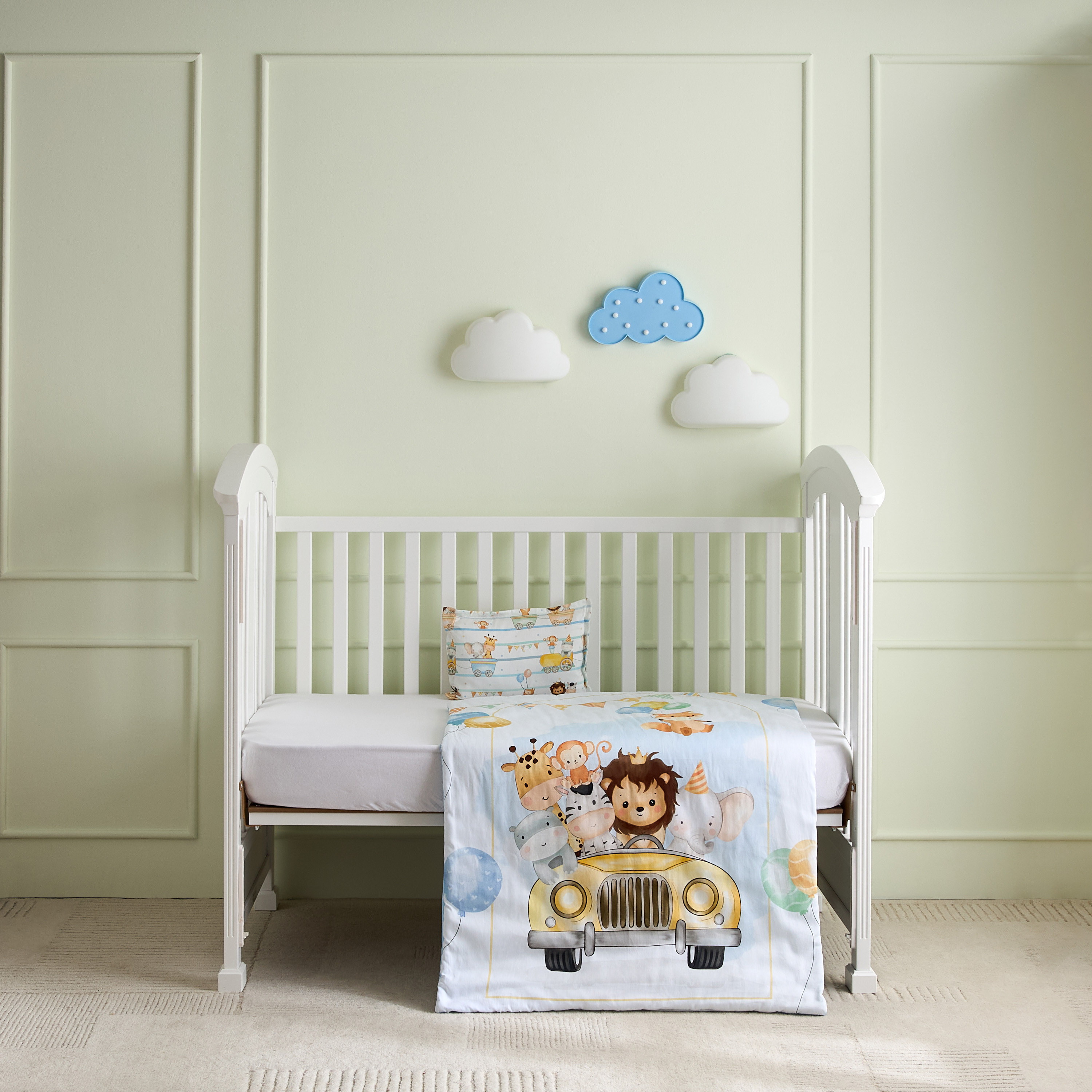Fancy Fluff 2-Piece Wild Animals Print Bedding Set - 83x109 cm-baby-nursery-babybedding-image-1