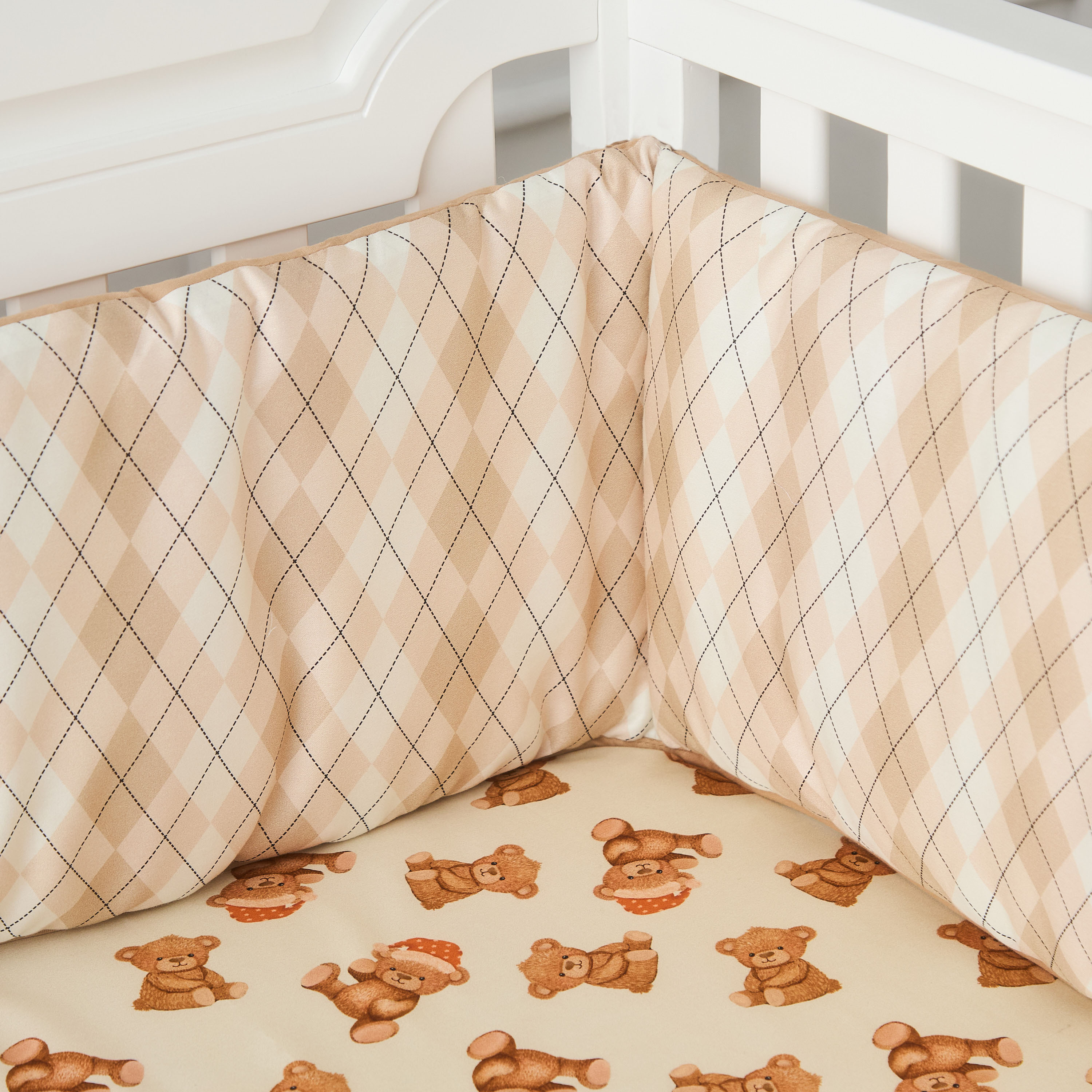 Fancy Fluff  Bear Print 4-Piece Comforter Set - 90x130 cm-baby-nursery-babybedding-image-11