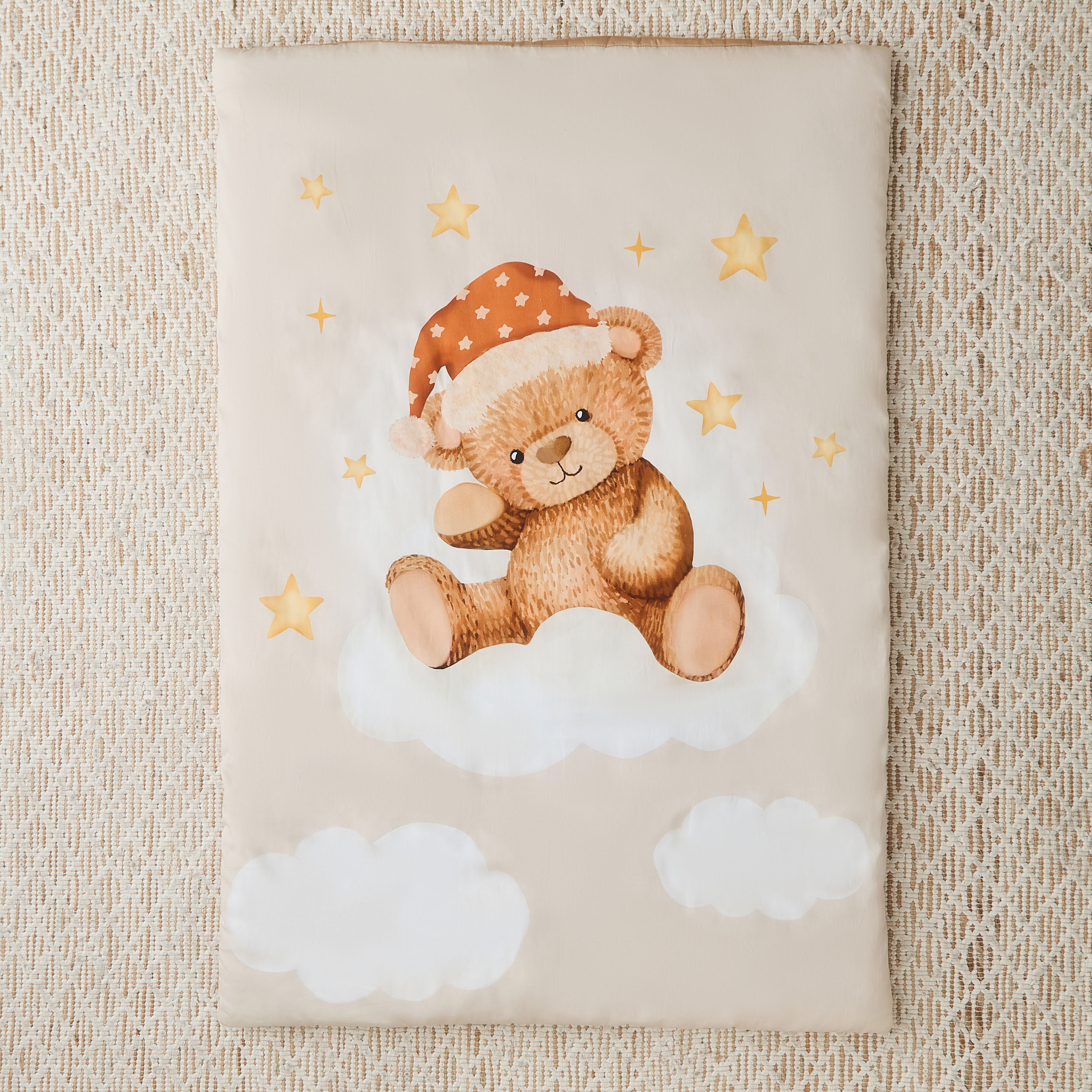 Fancy Fluff  Bear Print 4-Piece Comforter Set - 90x130 cm-baby-nursery-babybedding-image-4