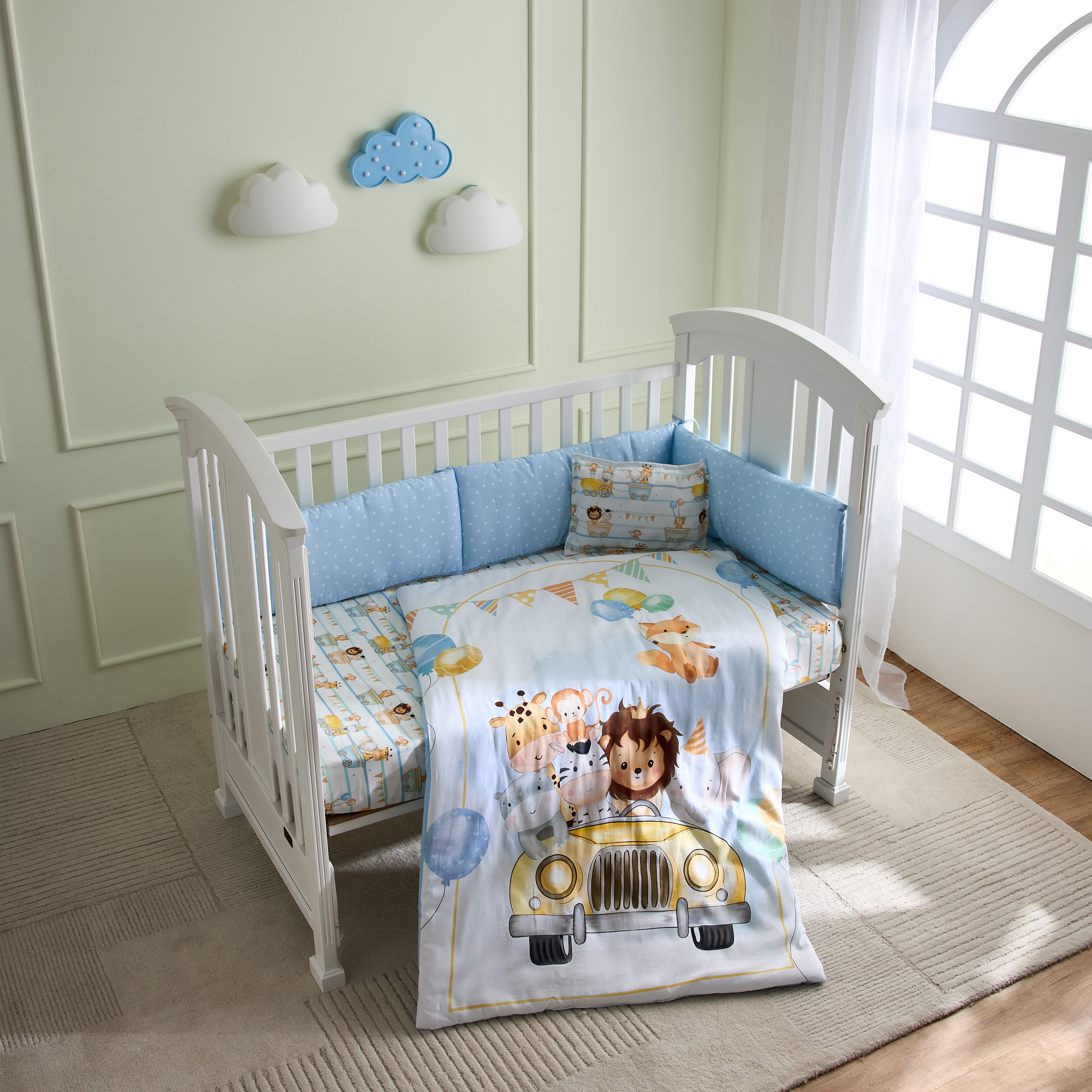 Fancy Fluff 4-Piece Printed Comforter Set - 90x130 cm-baby-nursery-babybedding-image-3