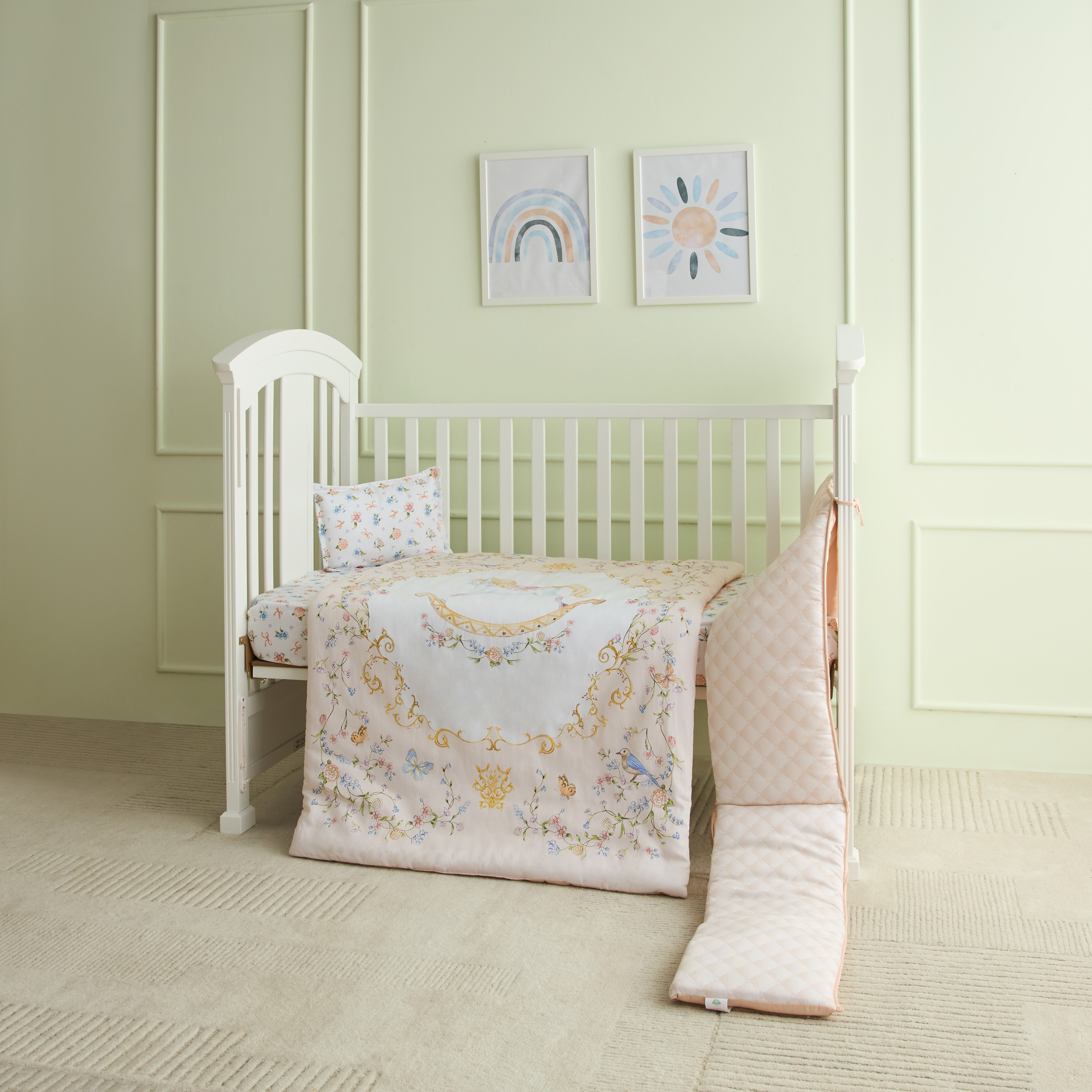 طقم لحاف بطبعات 4 قطع من فانسي فلاف - 90x130 سم-baby-nursery-babybedding-image-10
