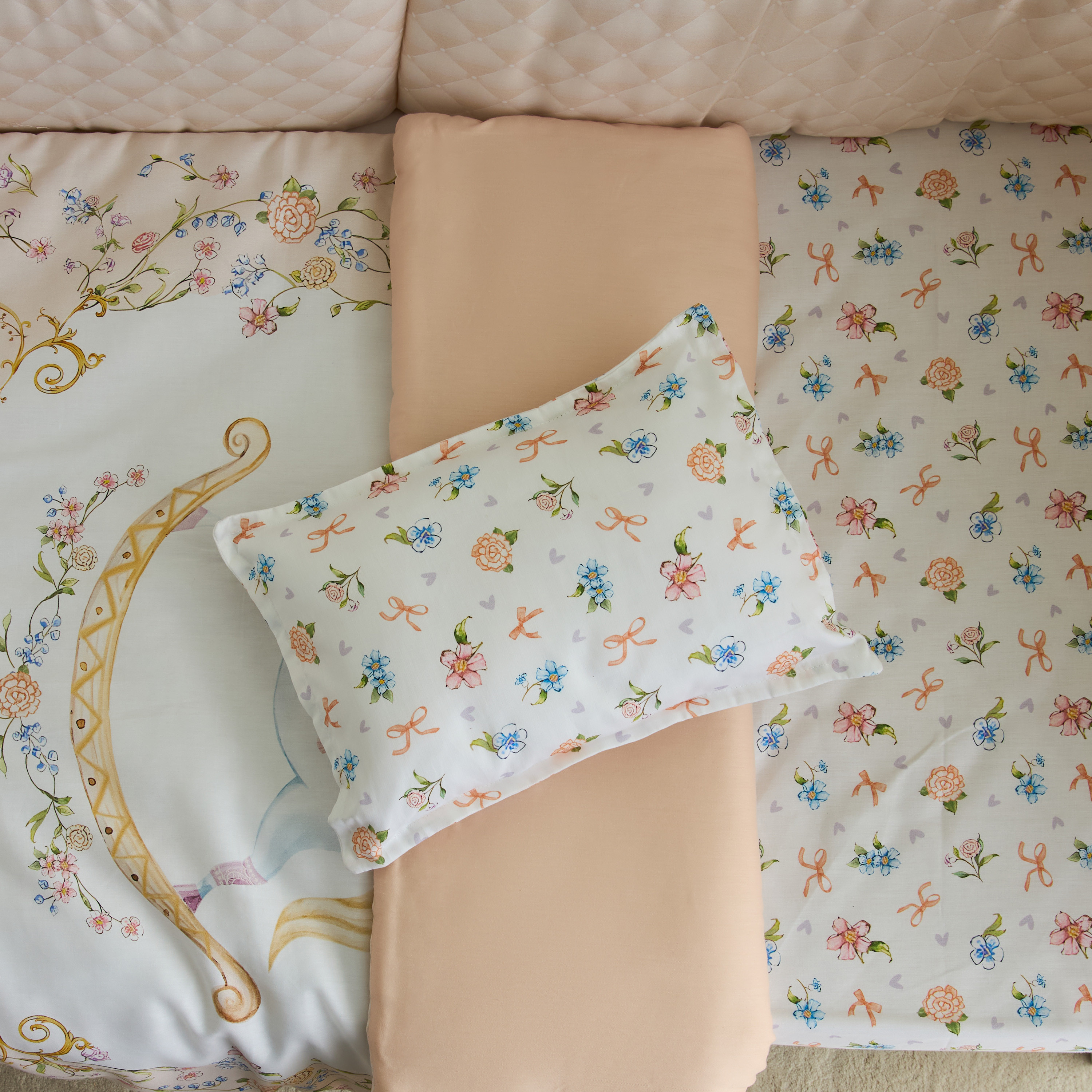 طقم لحاف بطبعات 4 قطع من فانسي فلاف - 90x130 سم-baby-nursery-babybedding-image-1