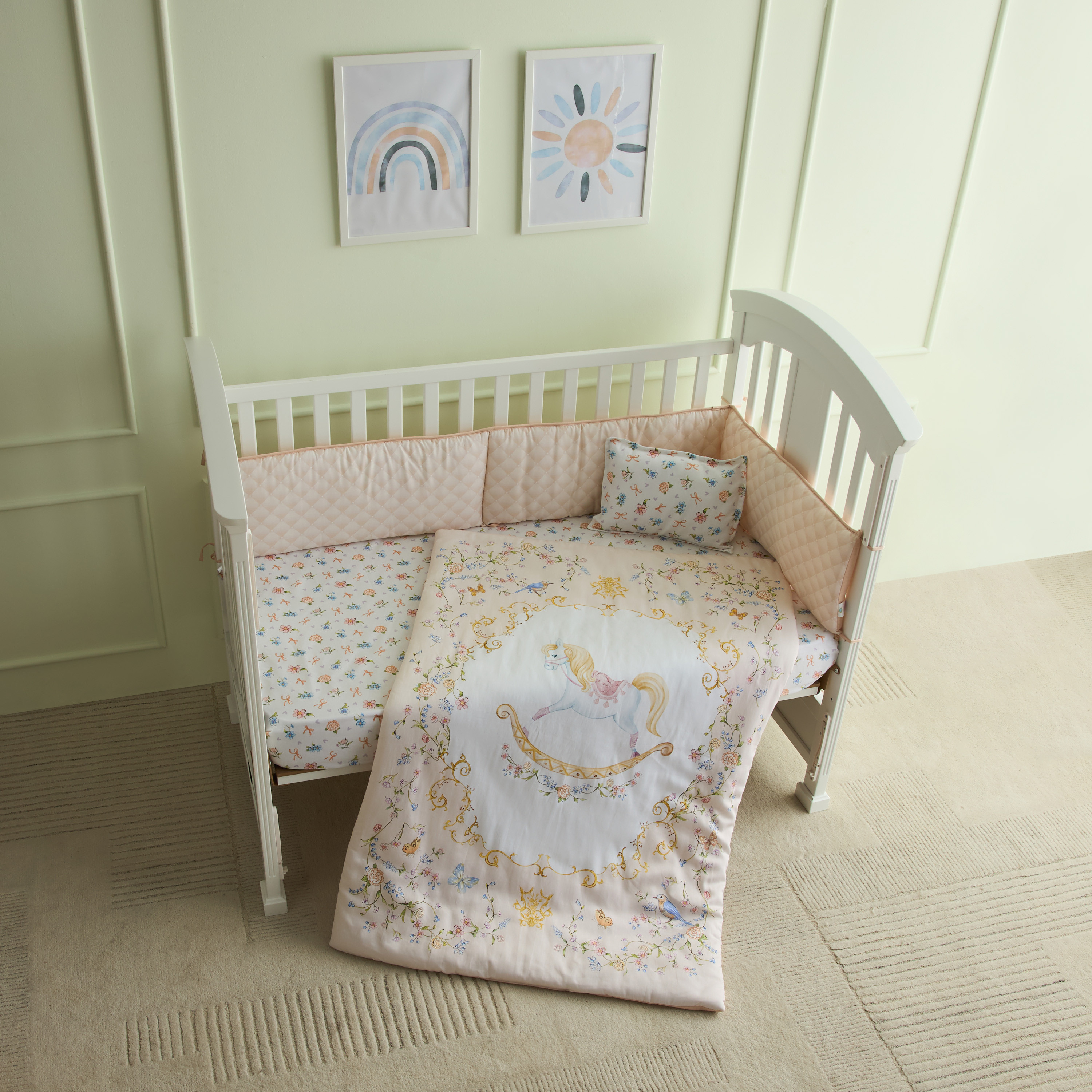 طقم لحاف بطبعات 4 قطع من فانسي فلاف - 90x130 سم-baby-nursery-babybedding-image-9