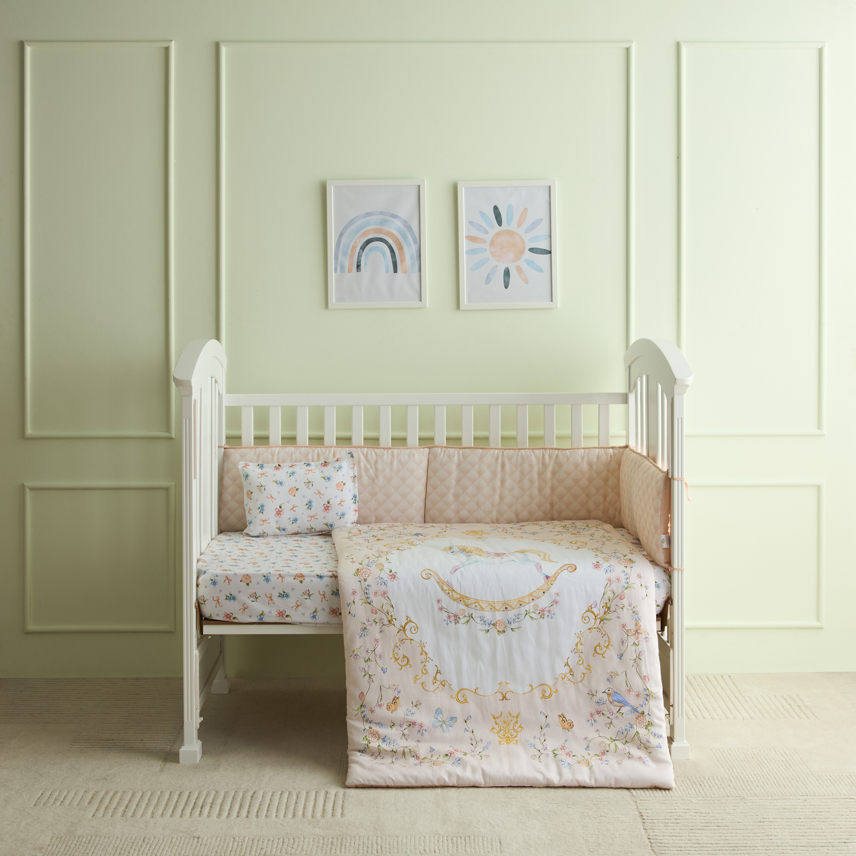 طقم لحاف بطبعات 4 قطع من فانسي فلاف - 90x130 سم-baby-nursery-babybedding-image-6