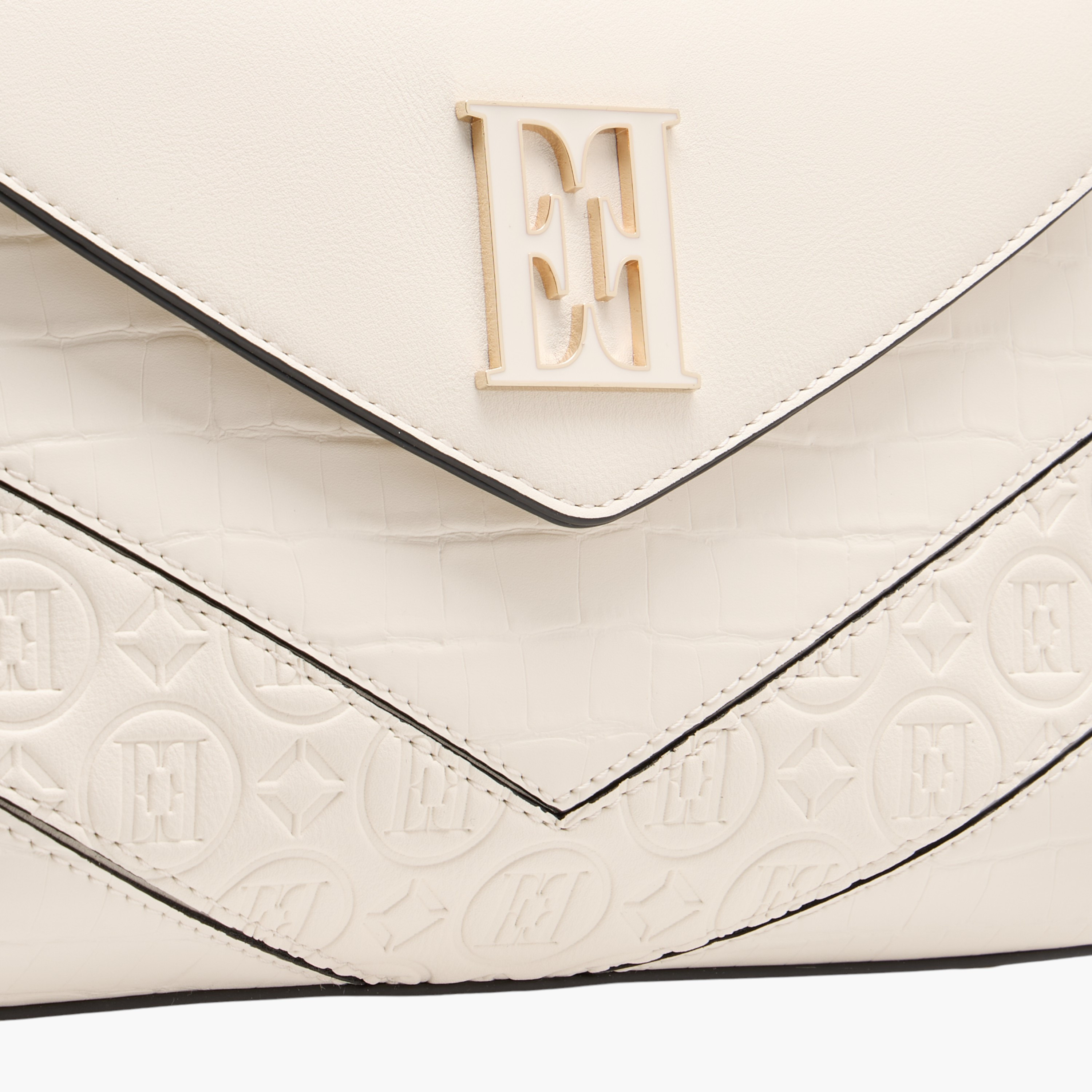 Elle Monogram Embossed Satchel Bag with Detachable Strap and Flap Closure-women-bagsandwallets-handbags-image-4