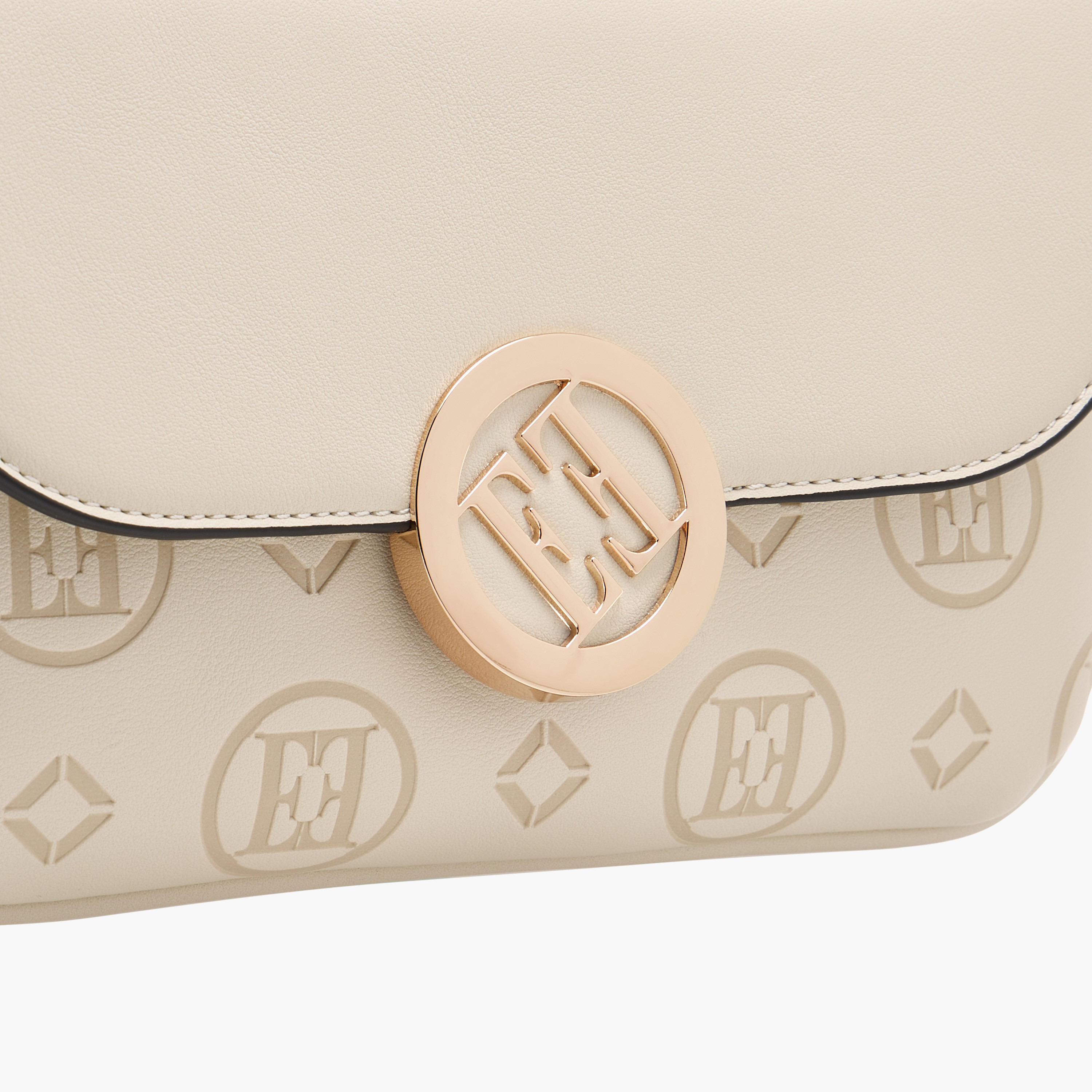 Elle Monogram Embossed Crossbody Bag with Detachable Strap and Flap Closure-women-bagsandwallets-handbags-image-4