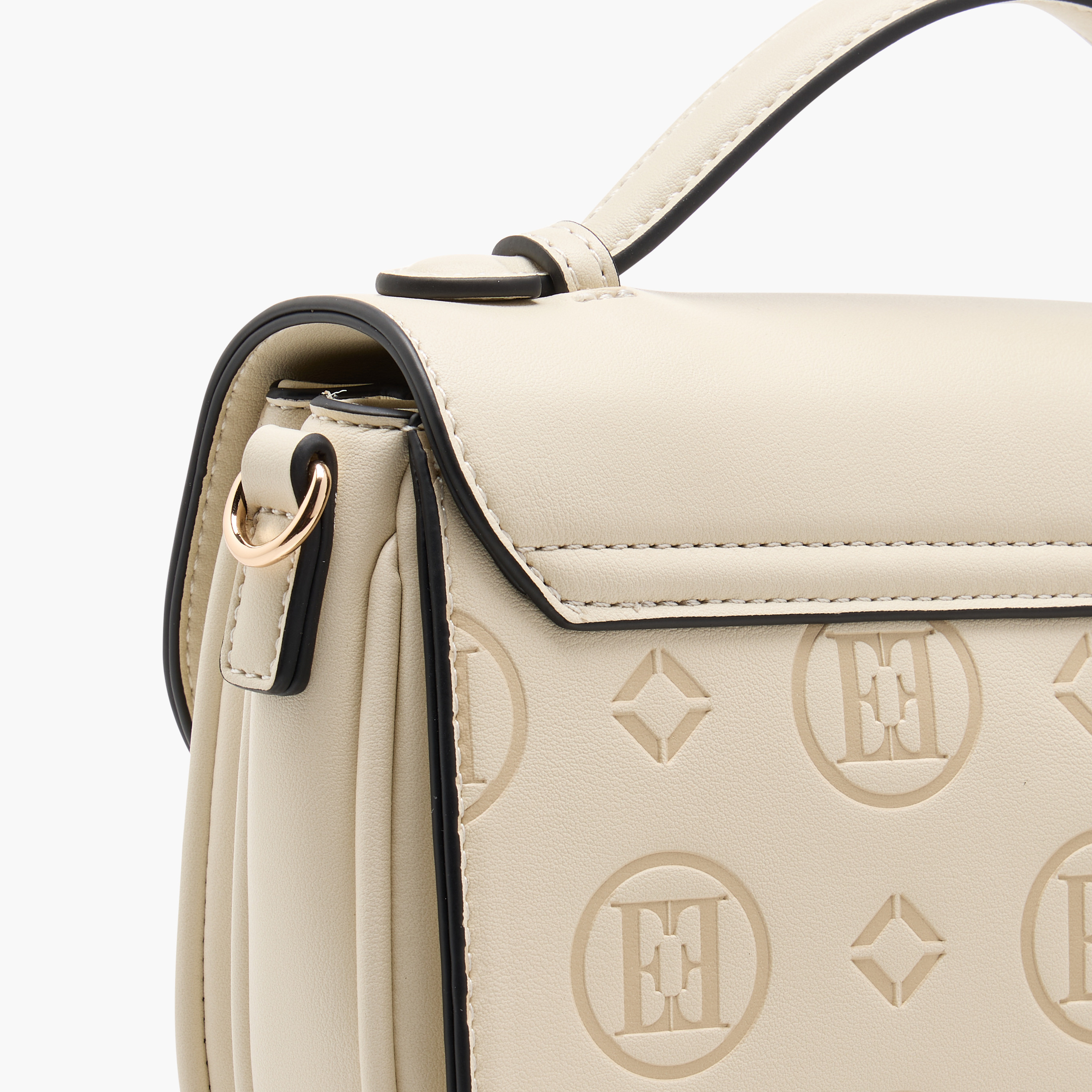 Elle Monogram Embossed Crossbody Bag with Detachable Strap and Flap Closure-women-bagsandwallets-handbags-image-5