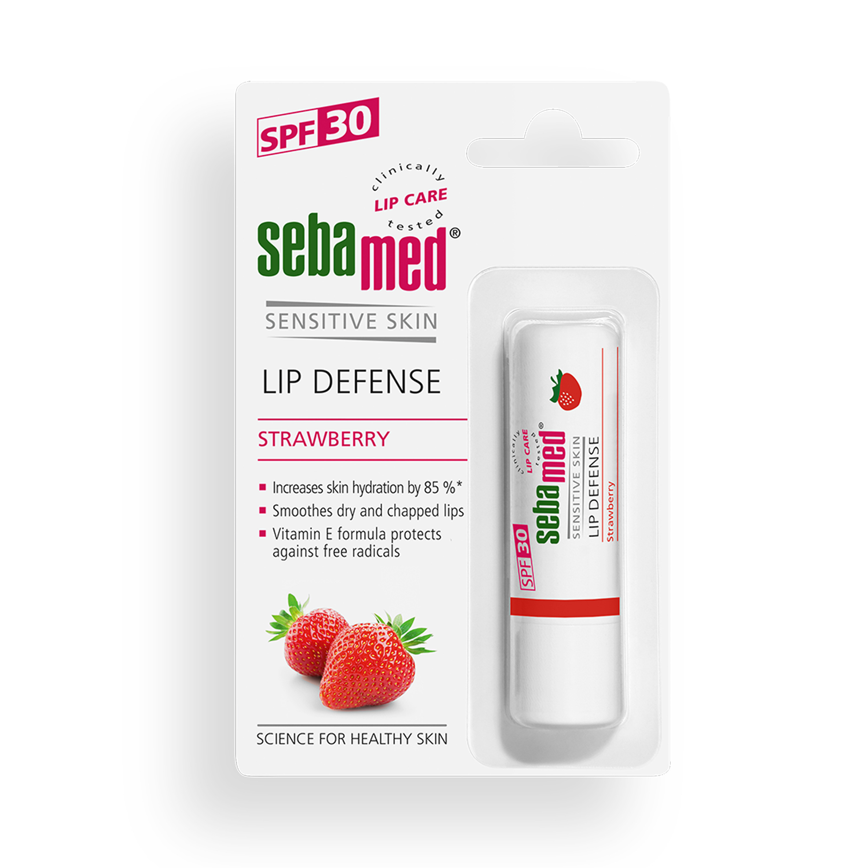 Sebamed SPF-30 Lip Defence Lip Stick - Strawberry - 4.8 gms-baby-maternalcare-facialcare-image-1