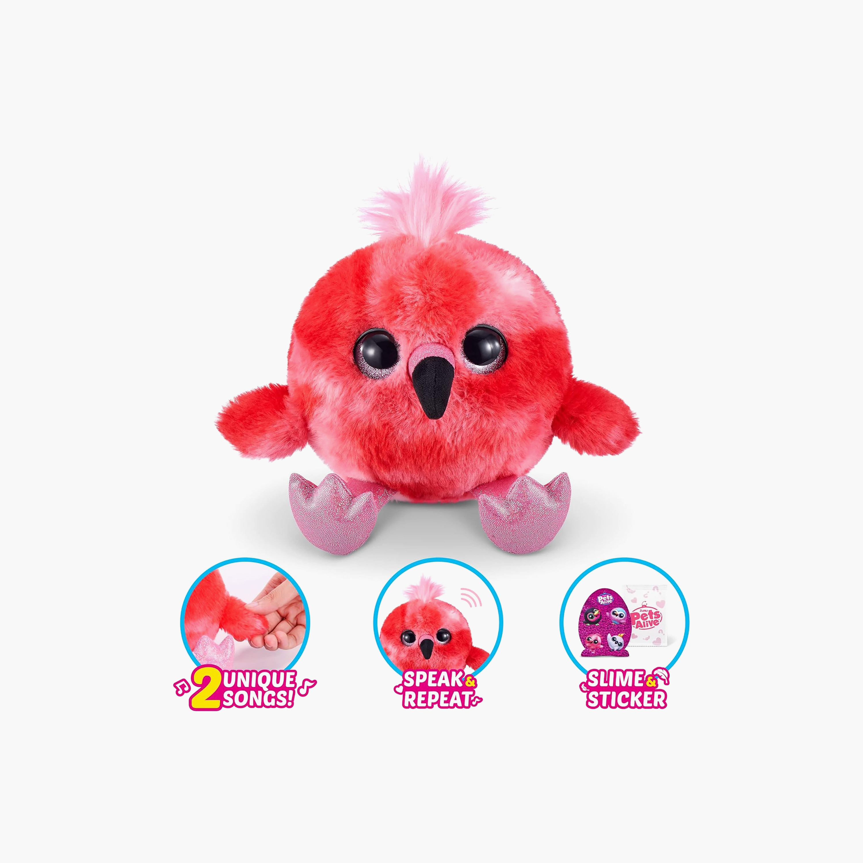 Zuru 36-Piece Plush Pets Alive Chirpy Birds Interactive Birds Series 1 - Assorted Colours-toys-plushsofttoys-cartooncharacters-image-3