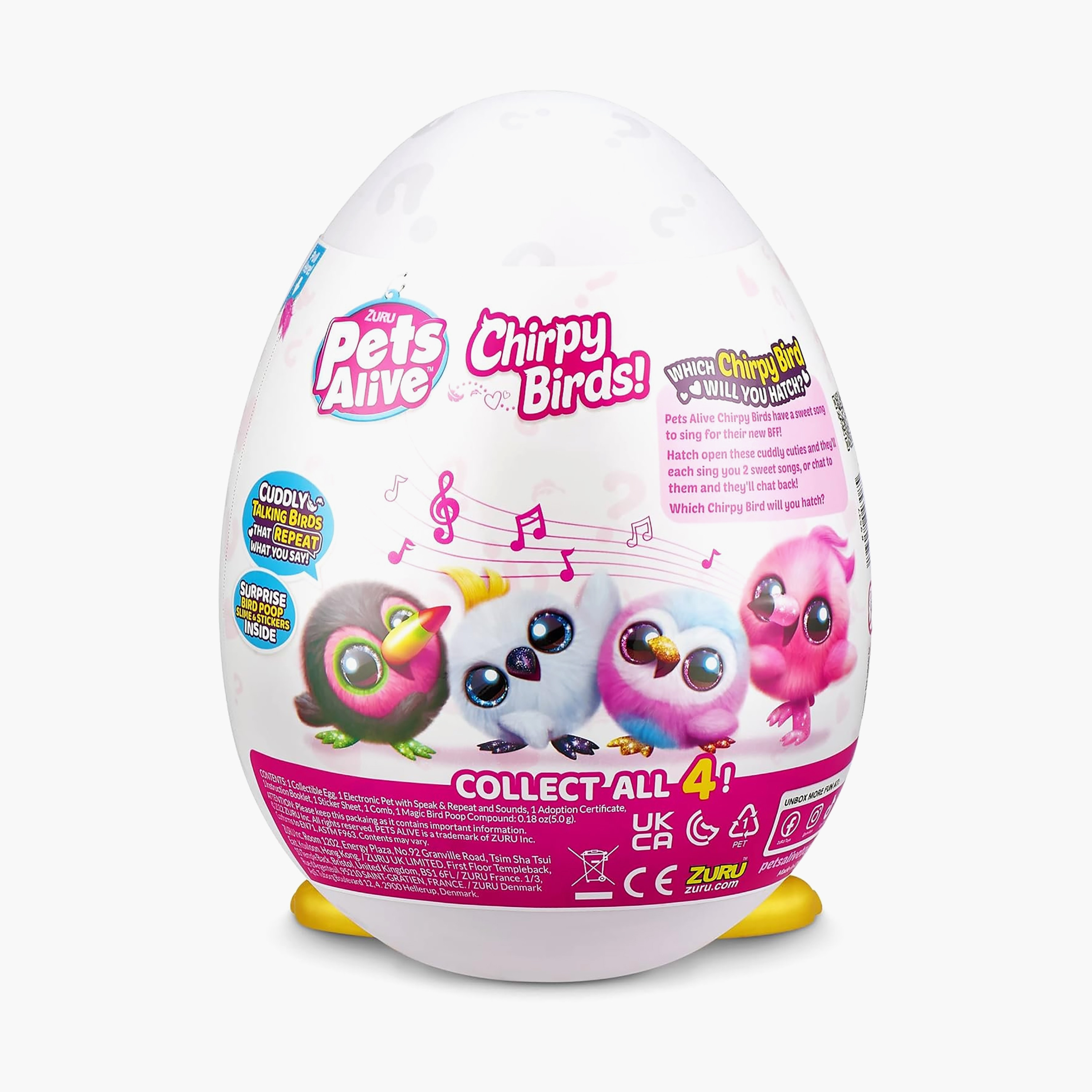 Zuru 36-Piece Plush Pets Alive Chirpy Birds Interactive Birds Series 1 - Assorted Colours-toys-plushsofttoys-cartooncharacters-image-5