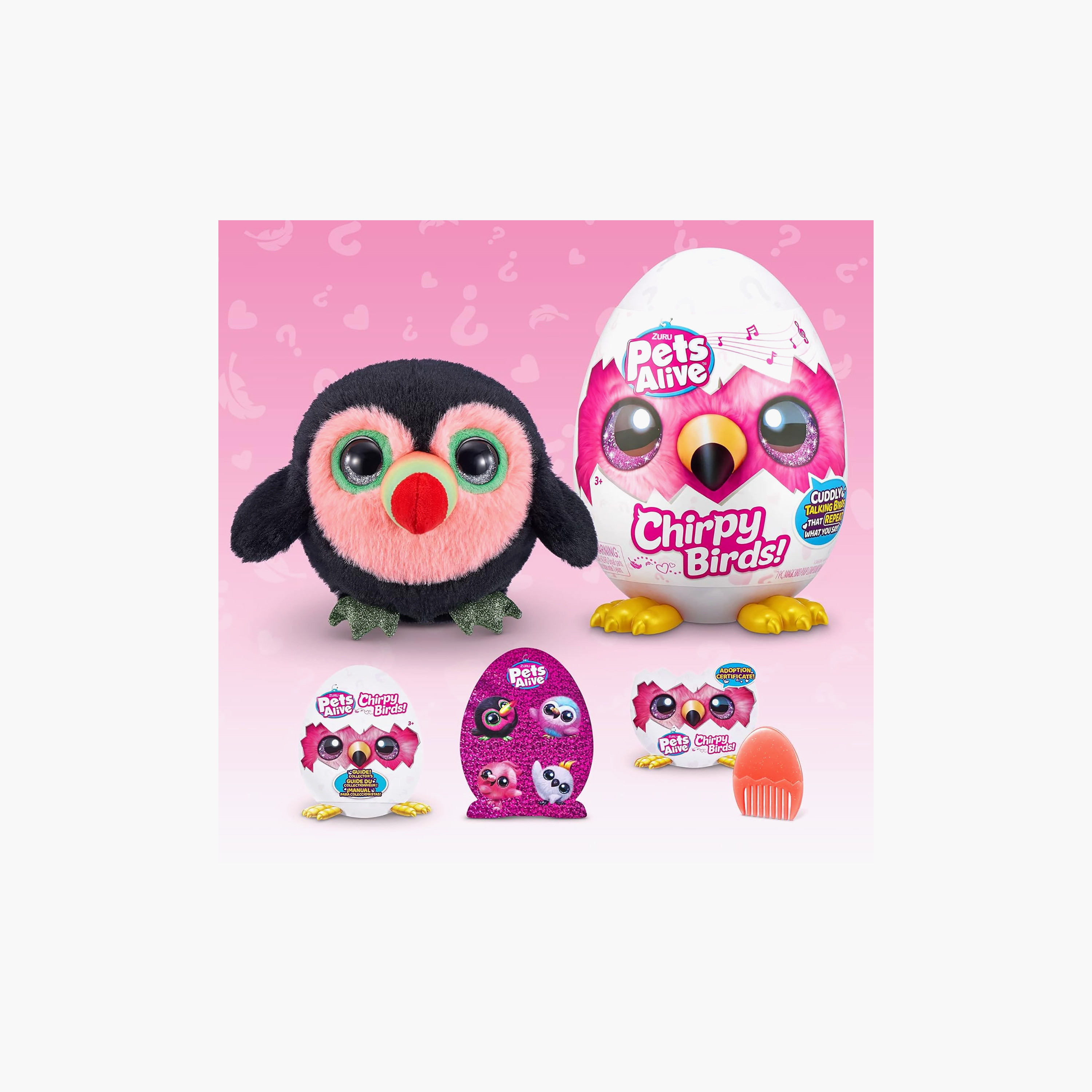 Zuru 36-Piece Plush Pets Alive Chirpy Birds Interactive Birds Series 1 - Assorted Colours-toys-plushsofttoys-cartooncharacters-image-6