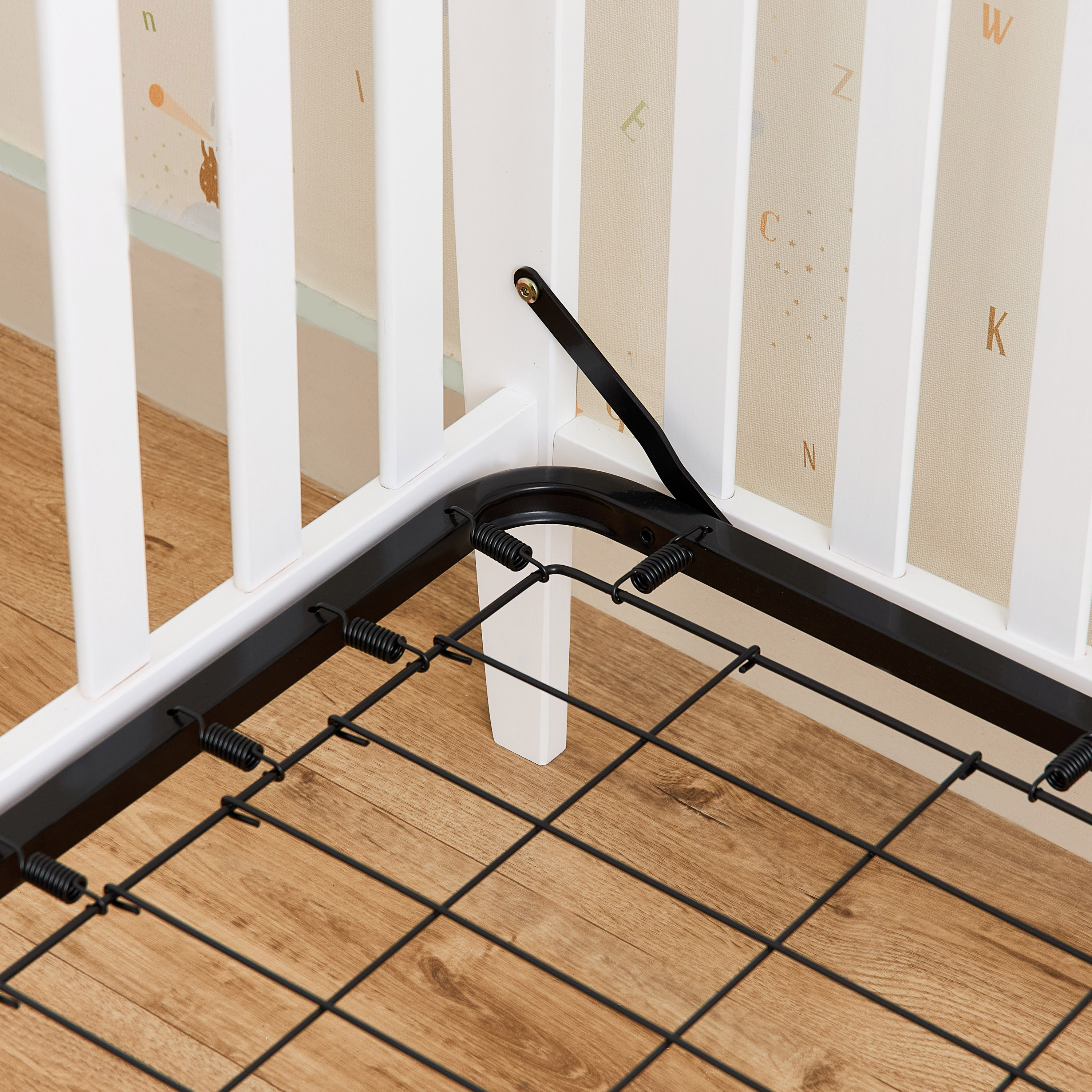 Little Bloomers April Crib with 4-in-1 Convertible Design and Adjustable Height (Up to 2 years)-baby-nursery-furniture-cribsandbeds-babycribs-image-11