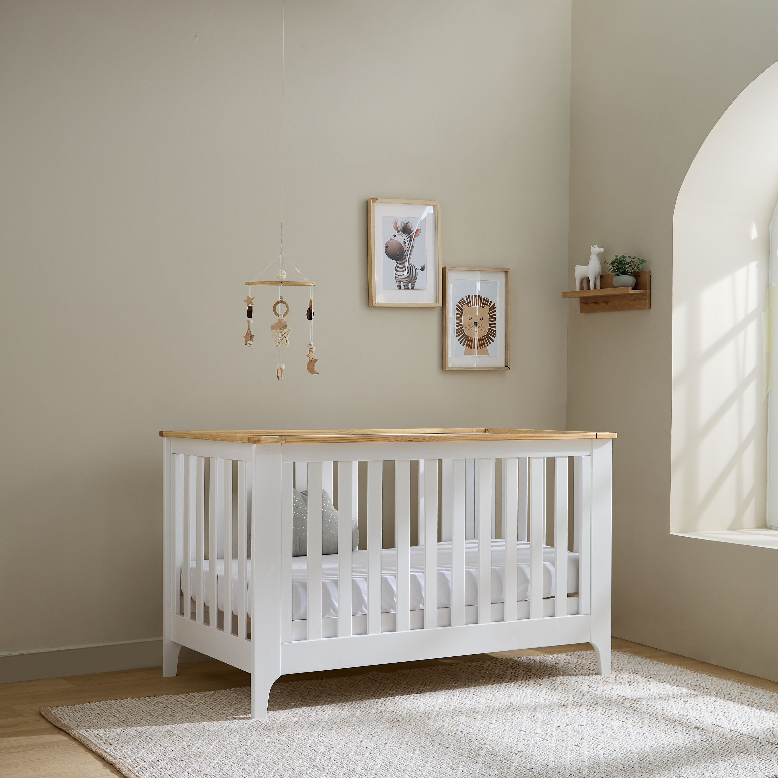 Little Bloomers June Convertible Crib-baby-nursery-furniture-cribsandbeds-babycribs-image-1