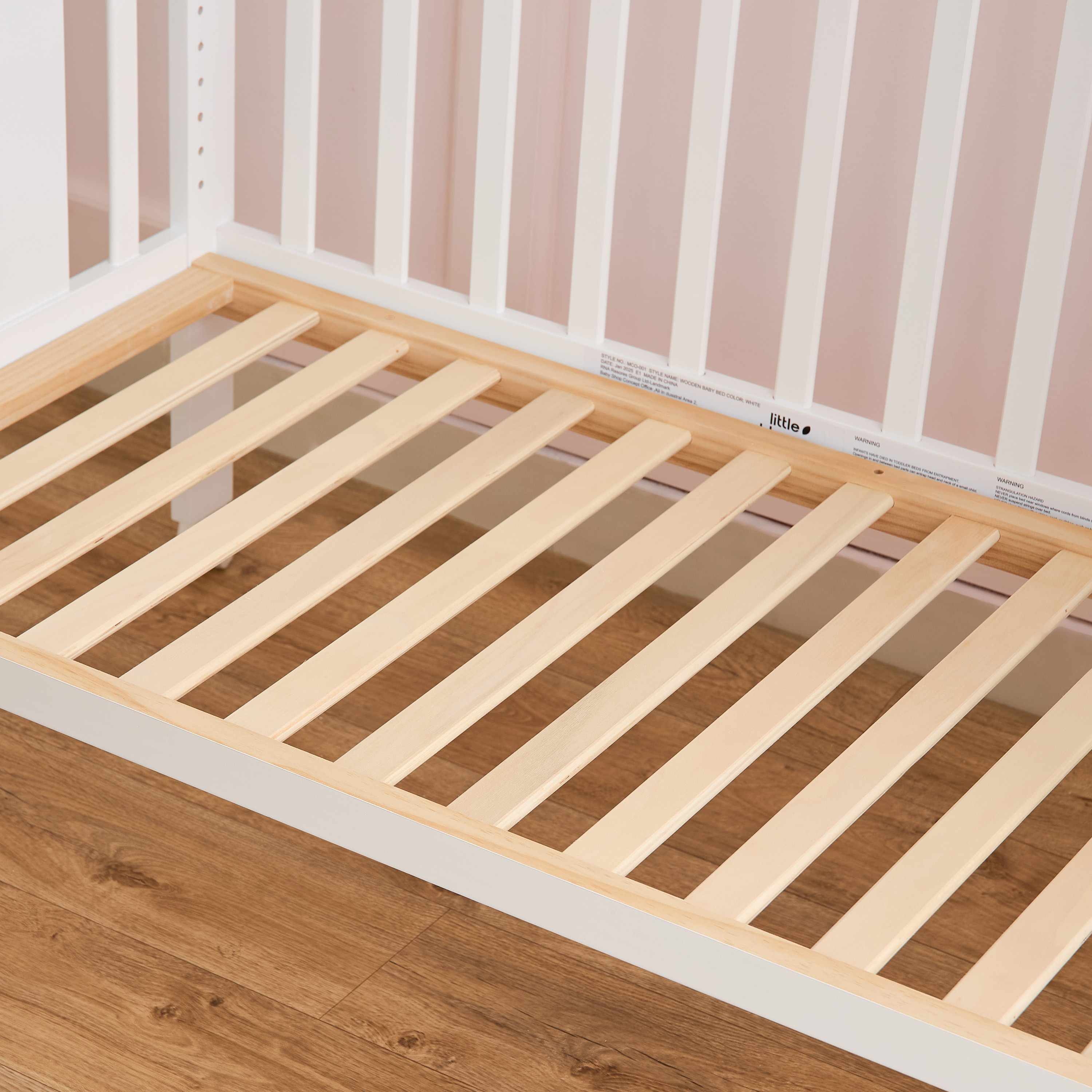 Little Bloomers Jane Crib with 4-in-1 Convertible Design and Adjustable Height (Up to 2 years)-baby-nursery-furniture-cribsandbeds-babycribs-image-17