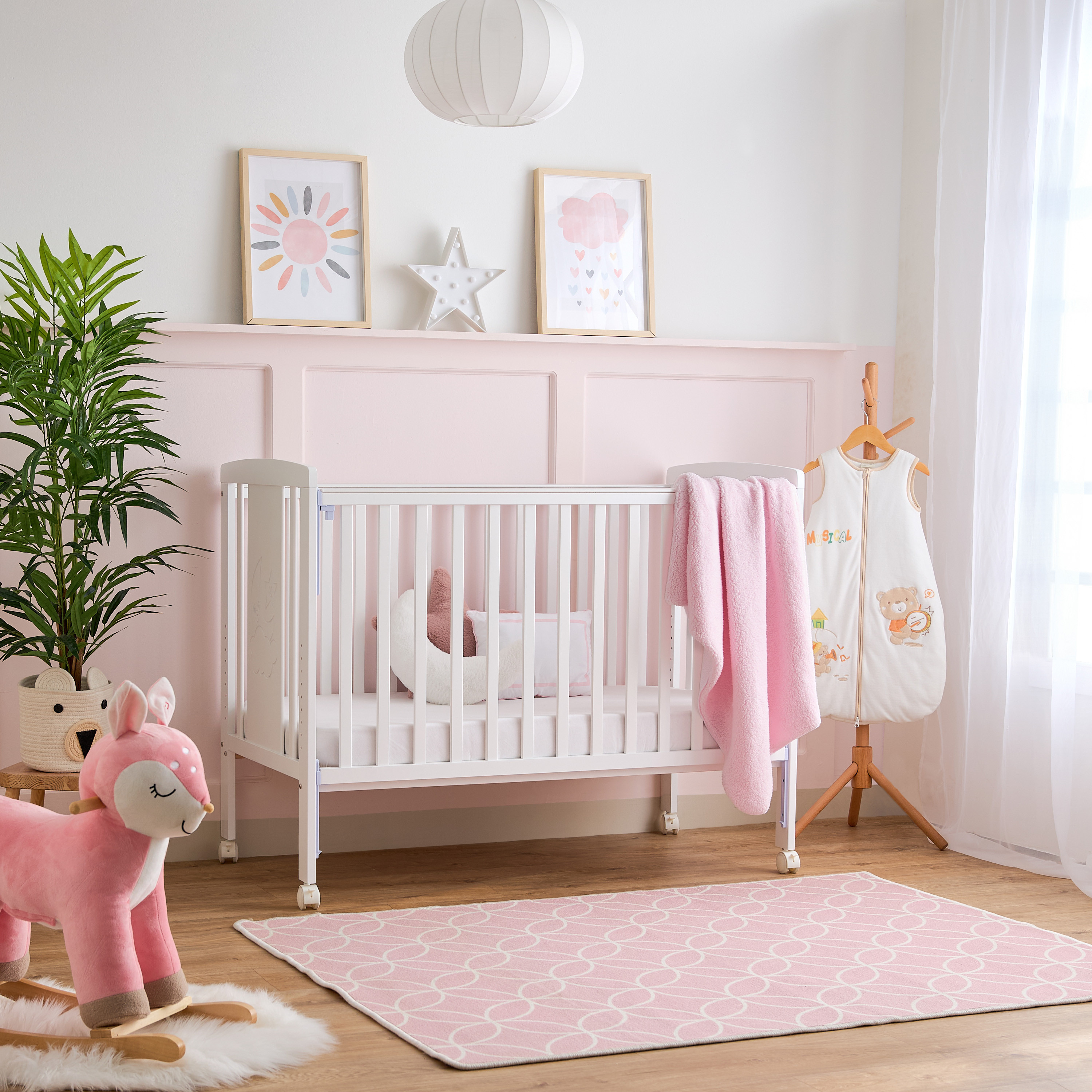 Little Bloomers Jane Crib with 4-in-1 Convertible Design and Adjustable Height (Up to 2 years)-baby-nursery-furniture-cribsandbeds-babycribs-image-18