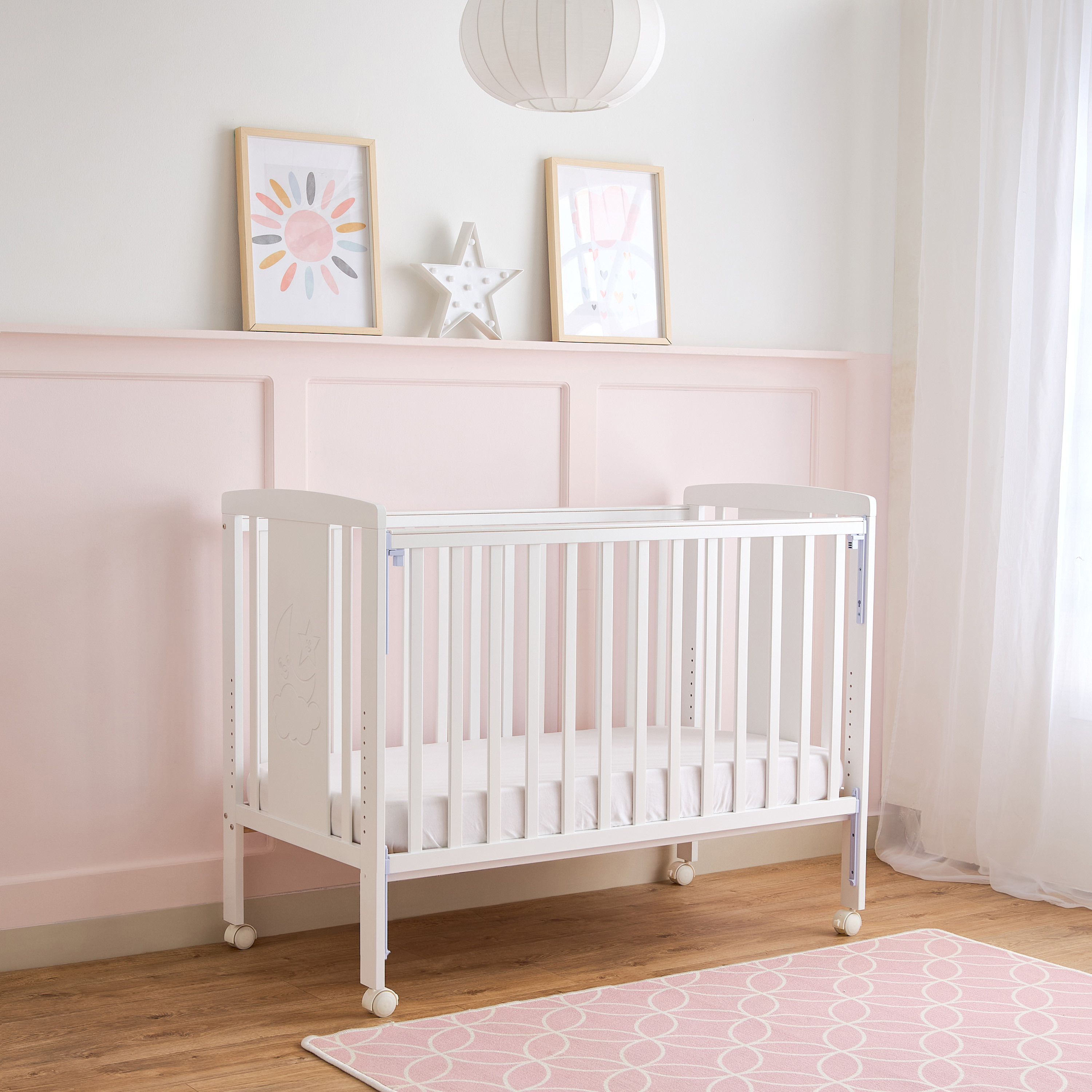 Little Bloomers Jane Convertible Dropside Crib-baby-nursery-furniture-cribsandbeds-babycribs-image-2
