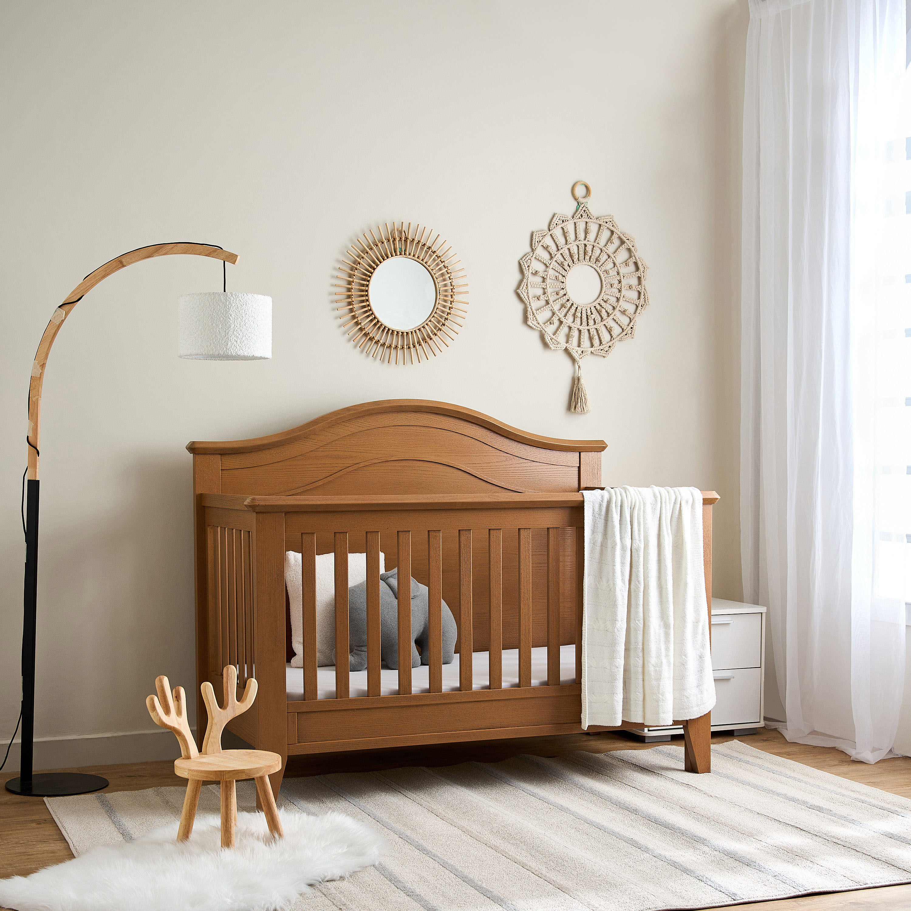 Giggles Atlas Crib with 2-in-1 Convertible Design and Adjustable Height (Up to 6 years)-baby-nursery-furniture-cribsandbeds-babycribs-image-13