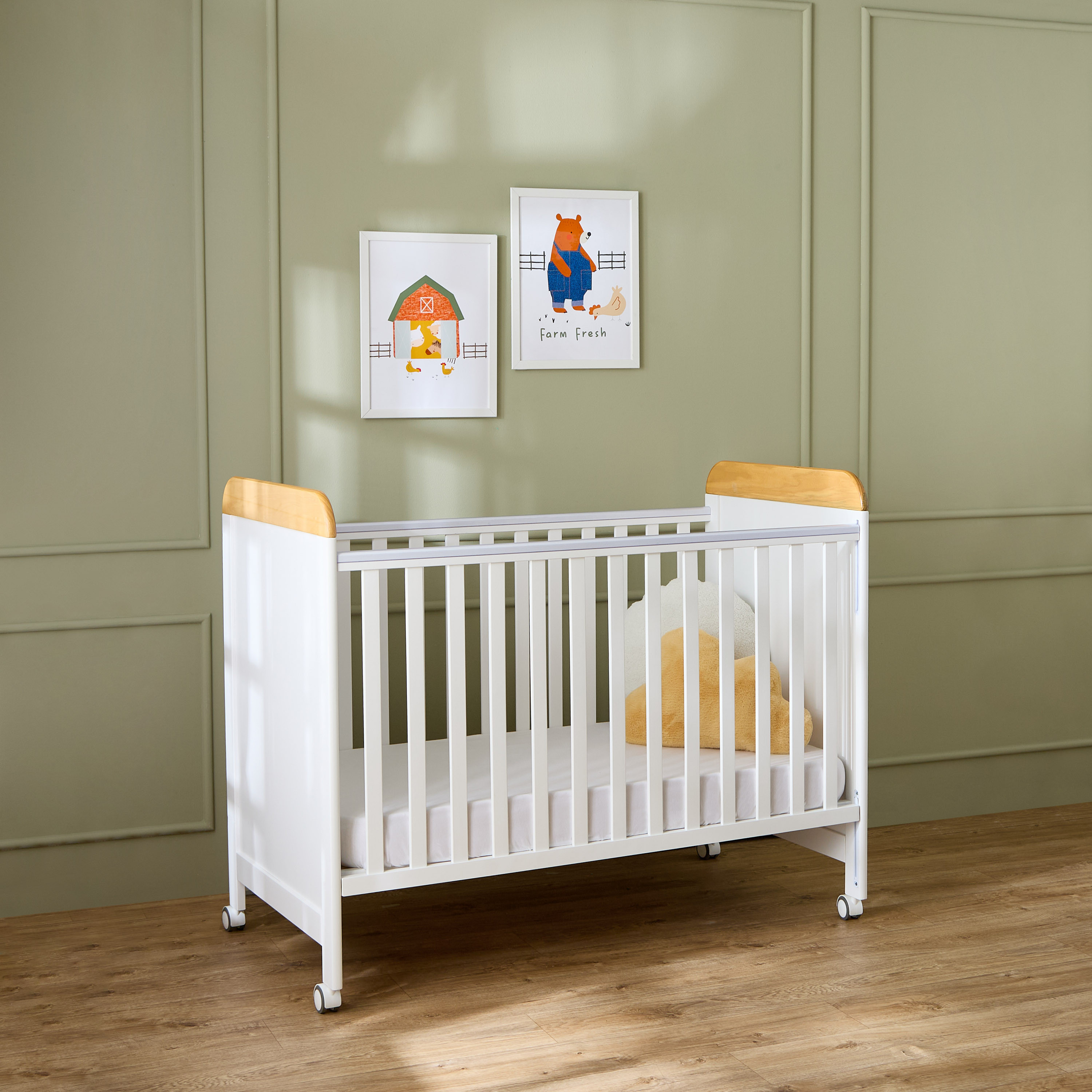 Little Bloomers May Crib with Adjustable Height (Up to 3 years)-baby-nursery-furniture-cribsandbeds-babycribs-image-1